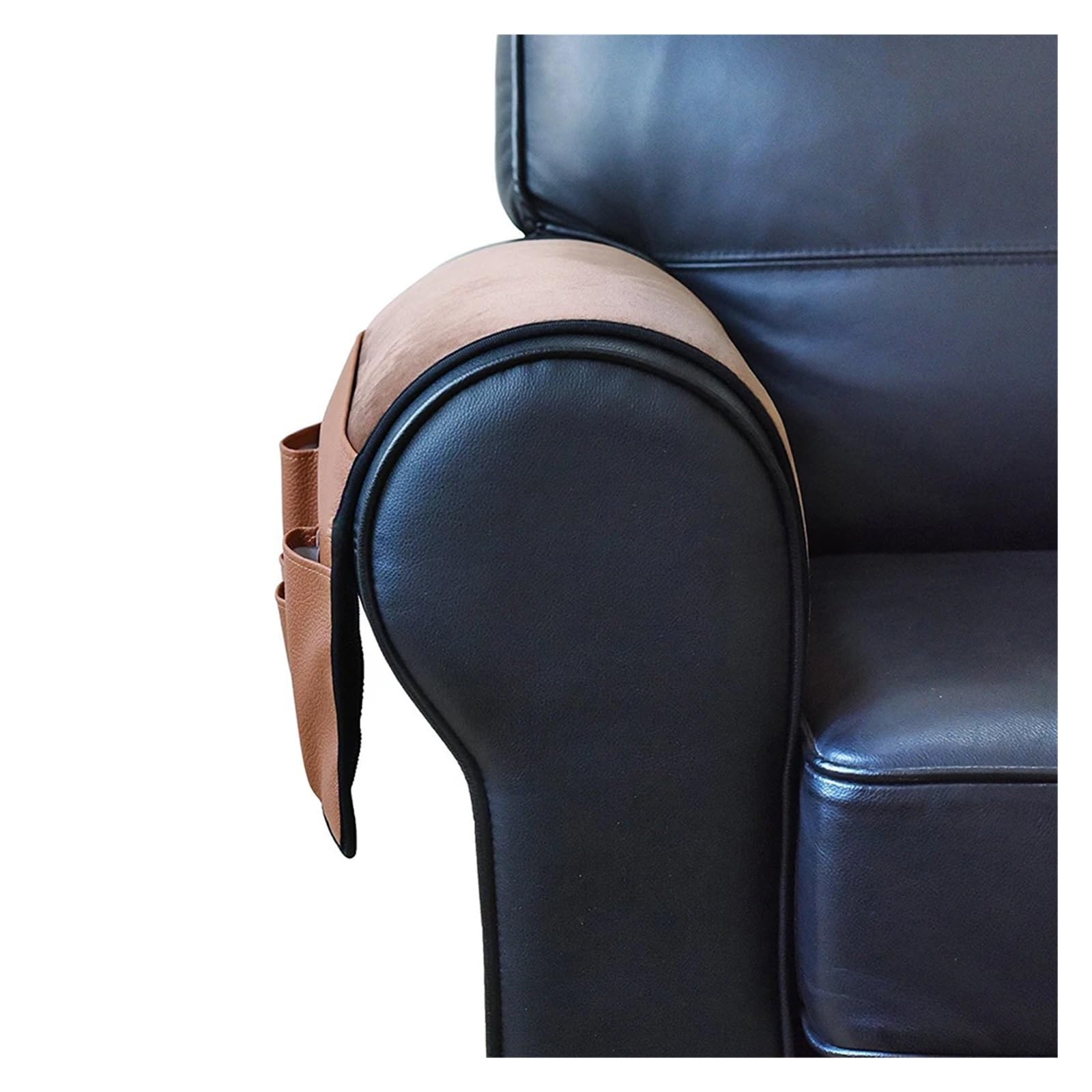 Betttasche Hängetasche for Sofas aus PU-Leder mit 5 Taschen, Organizer for Couch, Aufbewahrungstasche for Sofa, Seitenstuhl, Armlehne, Hängetasche for Bücher und Zeitschriften Für Betten, Sofas(Purple
