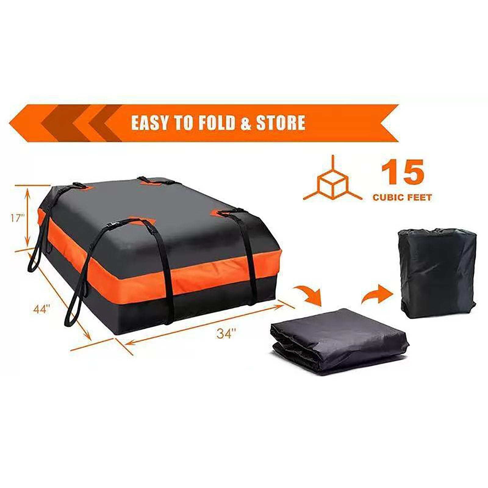 Bolsa de Techo para Carga de Coche, Compatible con Renault-Clio III/Renault-Clio 2000-2023 2024, Accesorio de Viaje para Coche, con Alfombrilla Antideslizante.