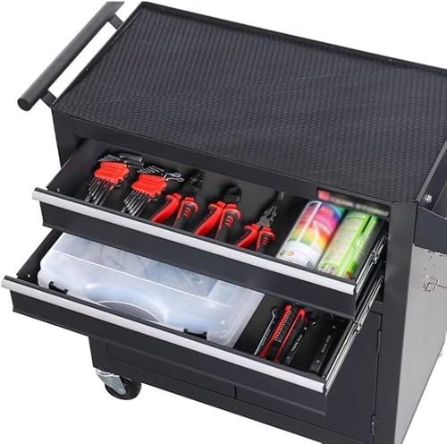 Miniatura 3 de Tool Box Auto Repair Tools Carts Toolboxes Tattoo Workstations Workshops Mobile Metal Tool Cabinets (Black) Tool Storage