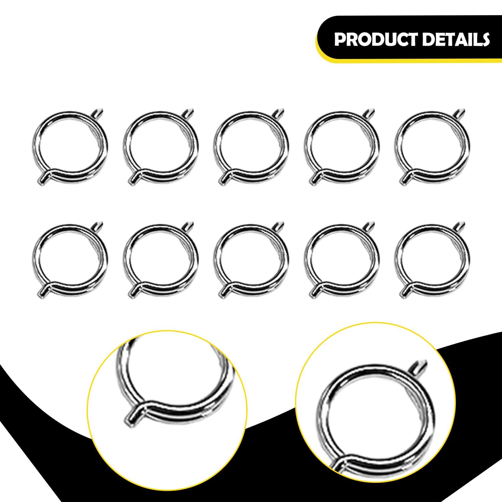 10 Pièces Ressort Cisaille Volaille Remplacement Ciseaux Acier Spirale Boucle Installation Facile Adapté à Réparation Outil Maison Jardin, S