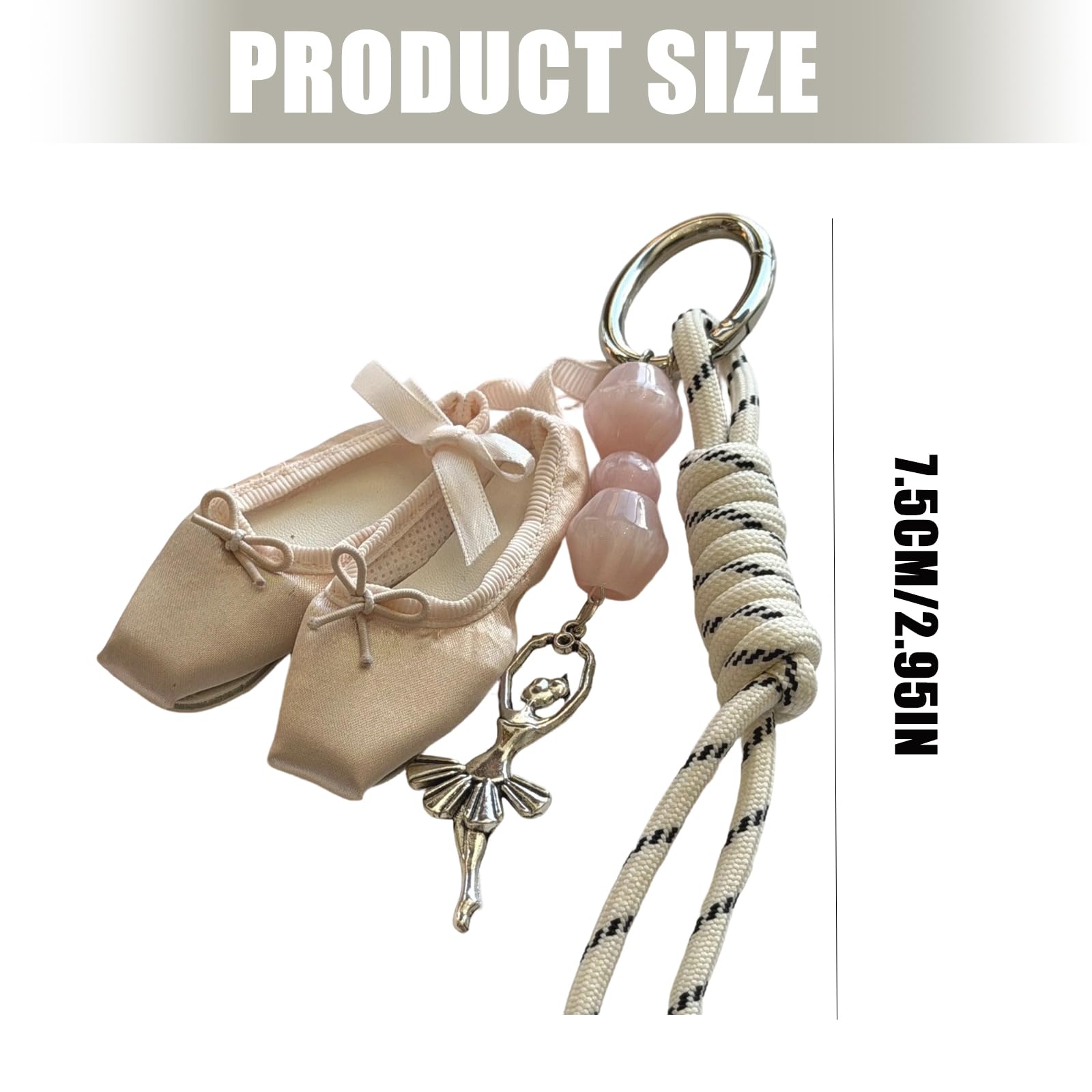 Generico Portachiavi a tema balletto artistico Elegante scarpa da ballo Accessorio Ciondolo per borsa Perfetto per amanti della danza Bellissimo portachiavi con pantofola da ballo