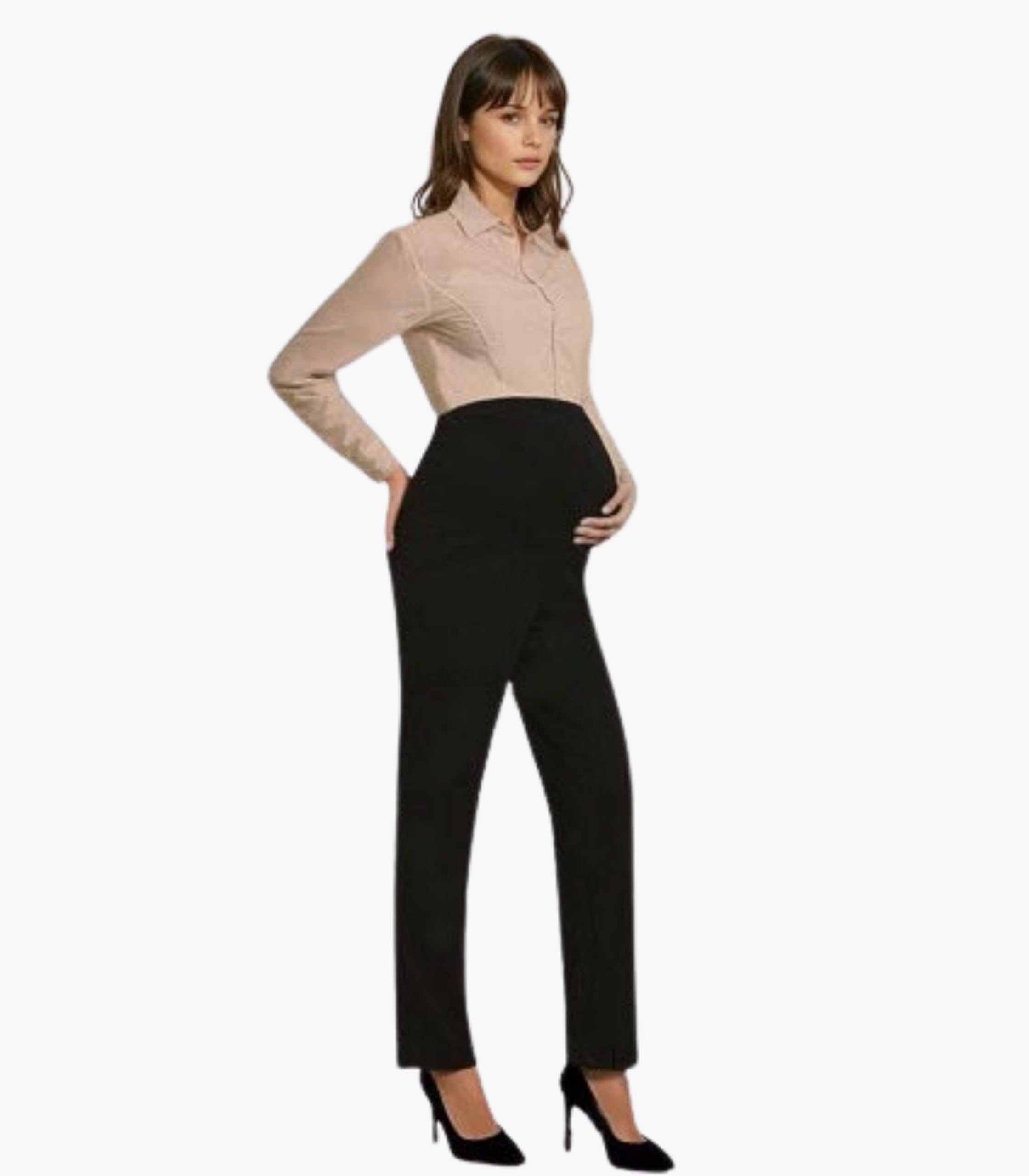FASHIOSPICE Maternity Pant for Pregnant Women, Offering Ultimate Support and Comfort as Bottom Wear Pregnancy Pants(3XL, Black) - Image 3 thumbnail