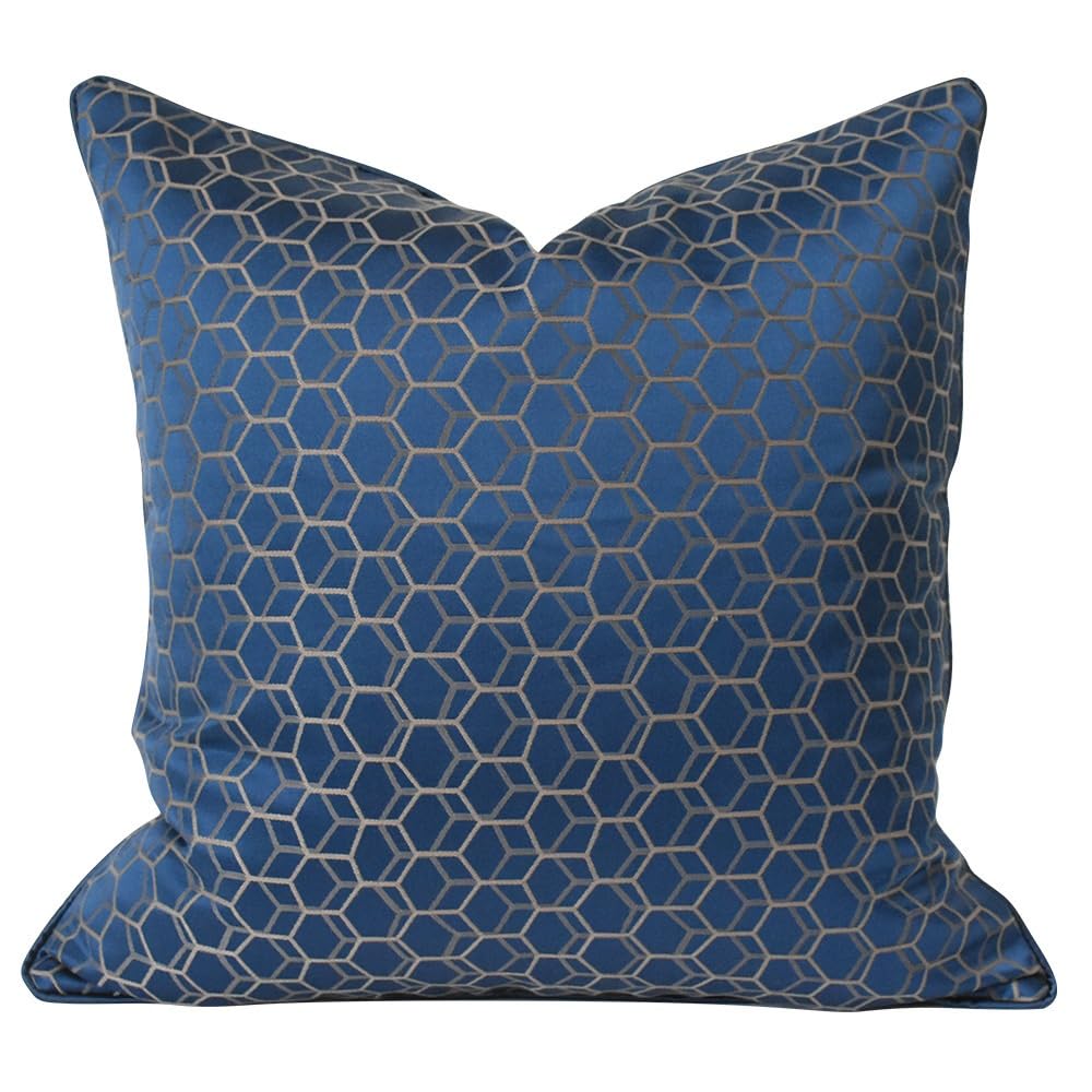 Coussin fil-teint paon bleu pour insuffler de la poésie et de la douceur