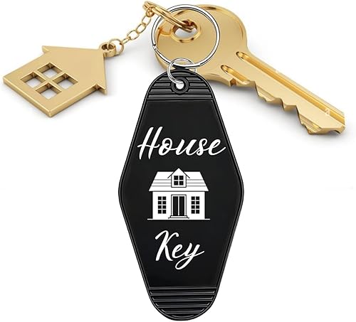 Miniatura 4 de Llavero con llavero de casa, estilo retro, motel, hotel, casa, casa, regalo para familiares, amigos, casa nueva