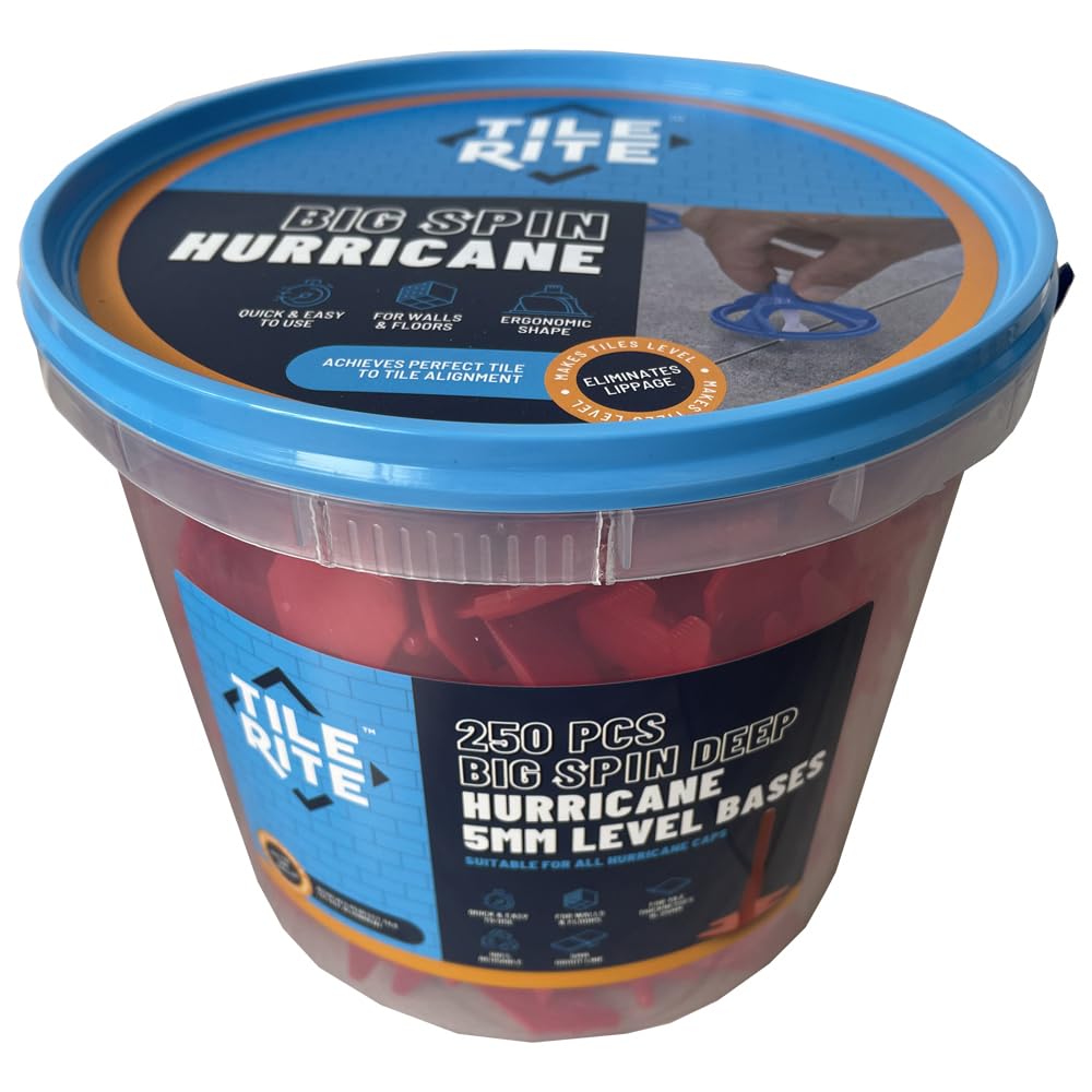 TILE RITE Big Spin Hurricane 5mm Level Bases - Outdoor 20mm Porcelain Tile Leveller