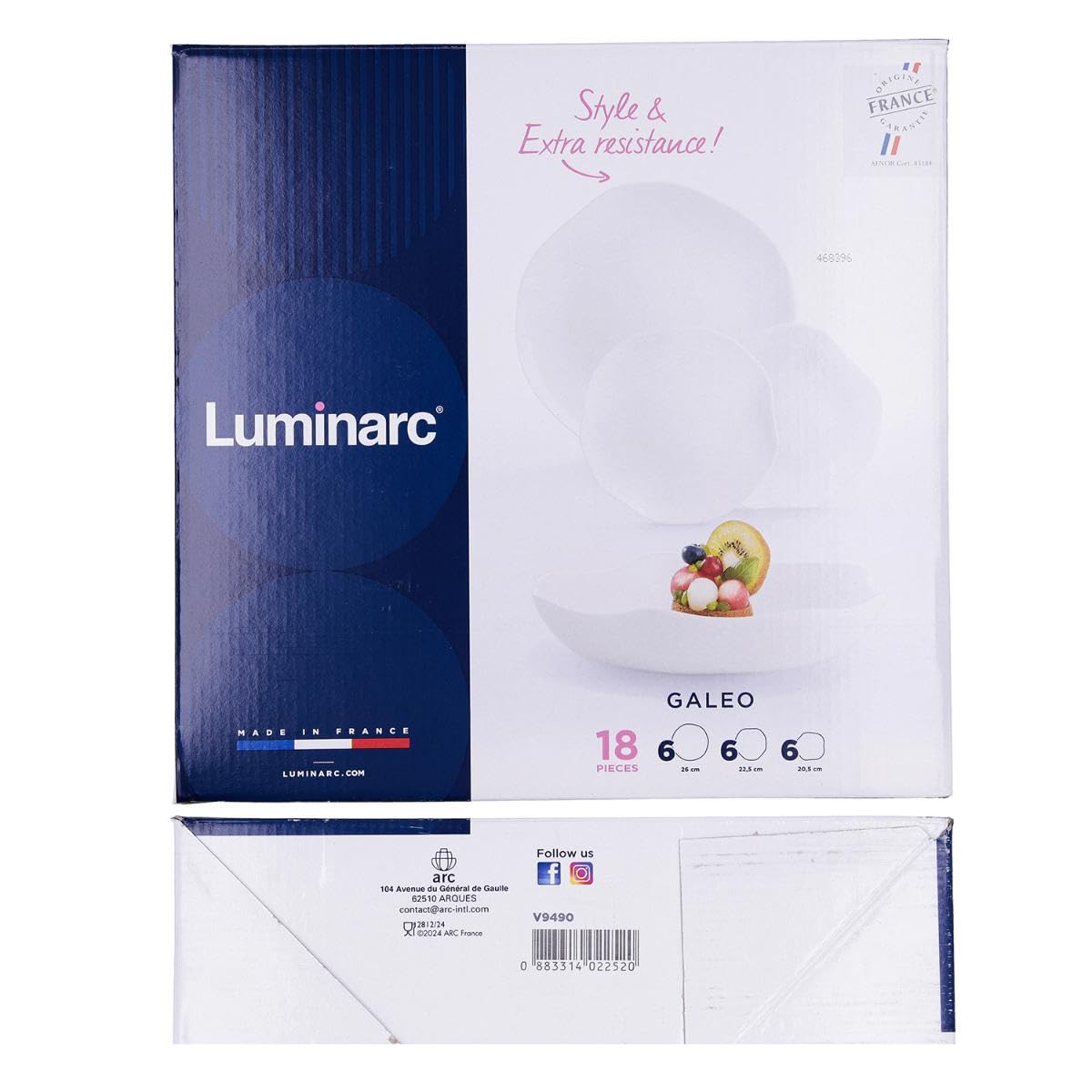 Luminarc Galeo Opal zastawa stołowa 18 sztuk - 6 osób