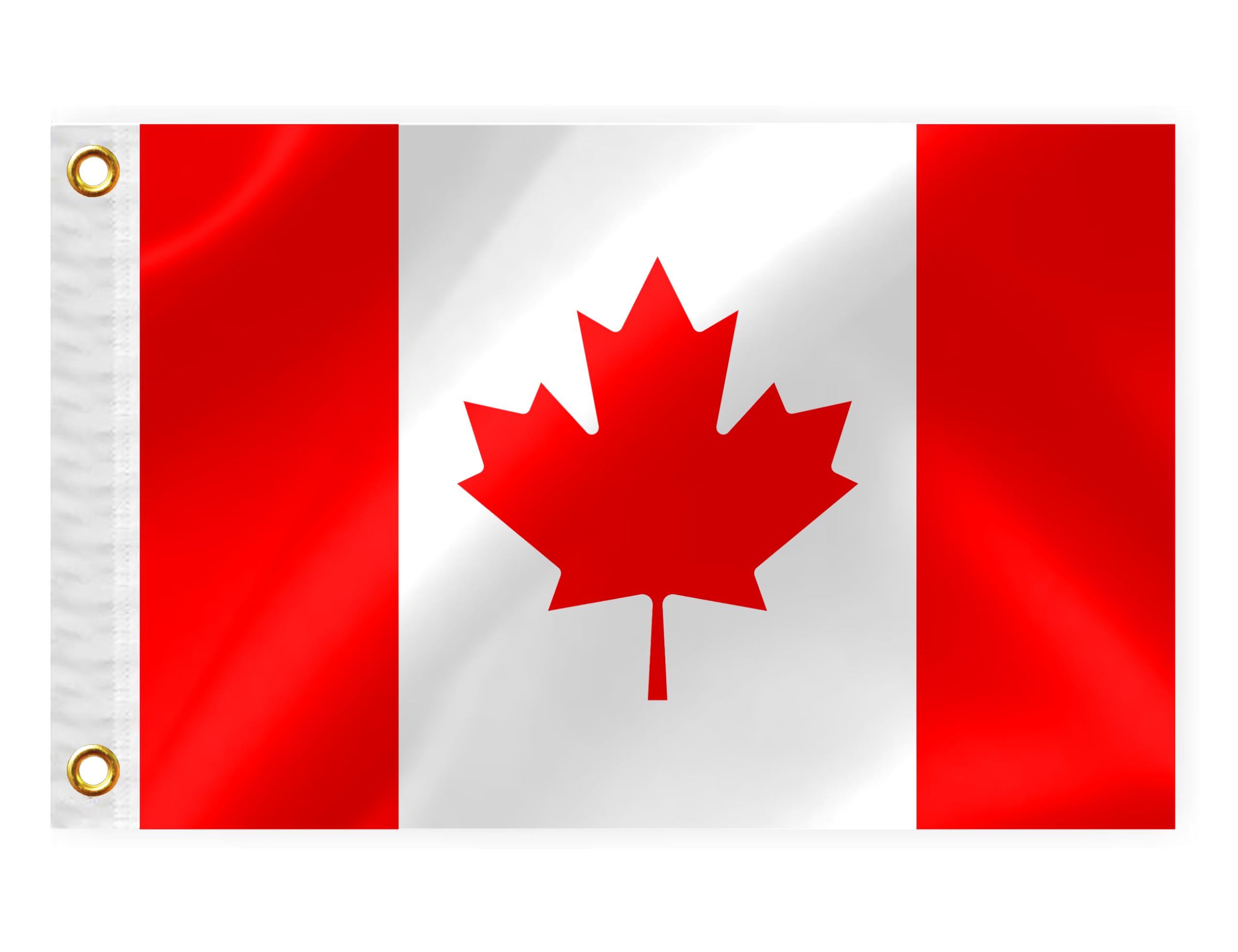 Canada Boat Nautical Flag 12x18IN Double Sided Canadians Marine Banner Nylon Small Yacht Sail Pontoon ATV Bike Truck Motorcycle Flag with 2 Brass Grommets