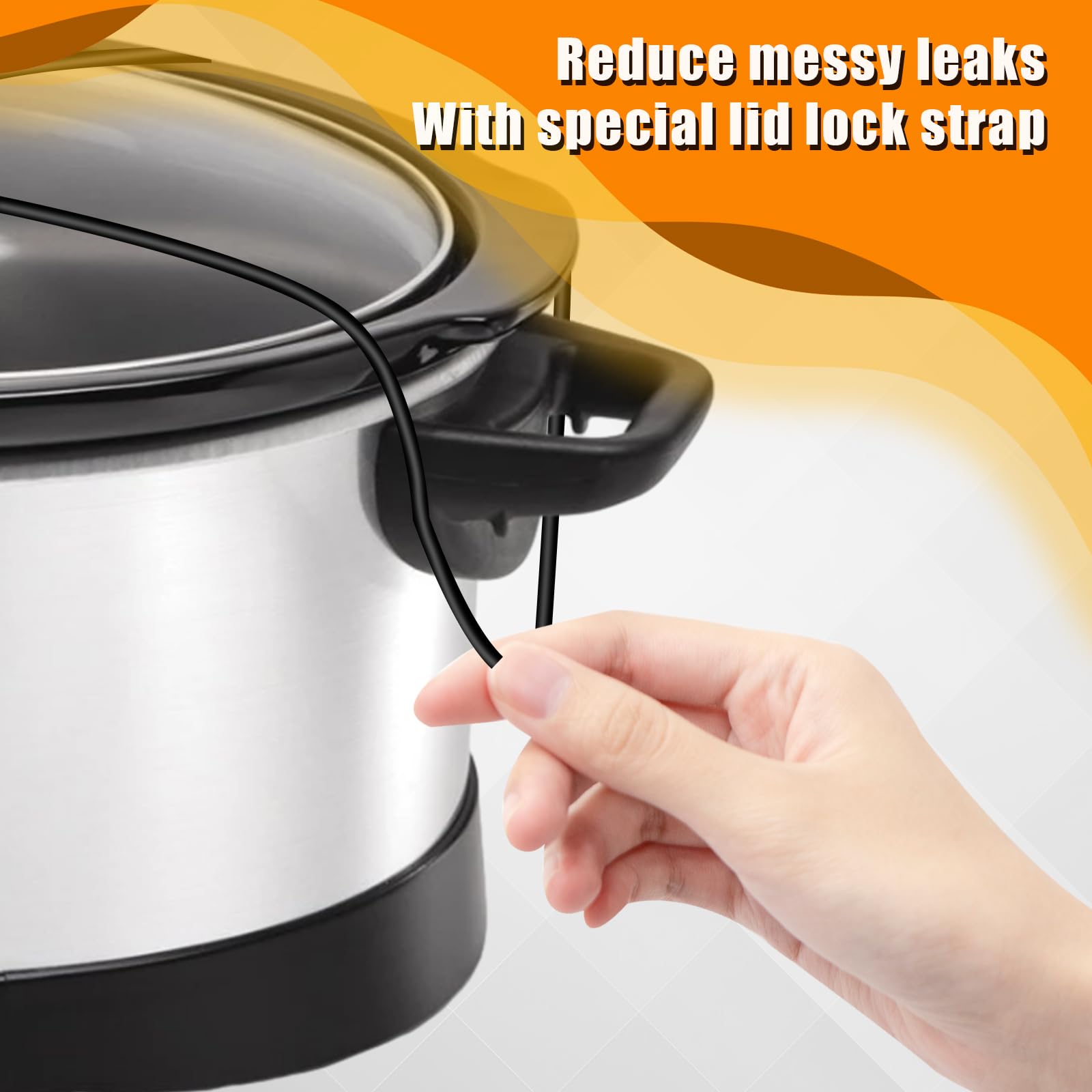 HZHSSG Silikon Deckelhalter - 2 Stück Elastische Bänder Für Töpfe & Behälter