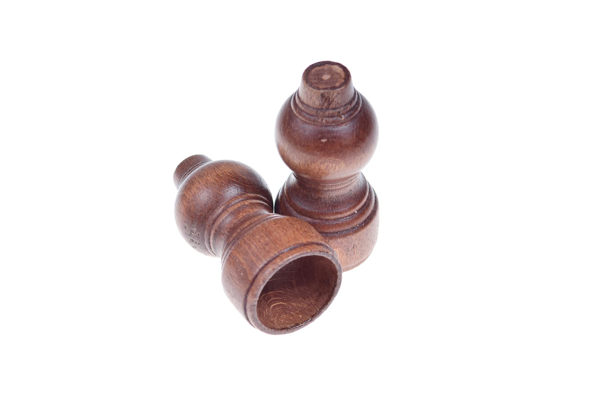 Robert's Rugs Wooden Curtain Pole Finials for 28mm Poles, Decorative Grooved End Caps, 170mm Long, Pack of 2 – Alder Finish