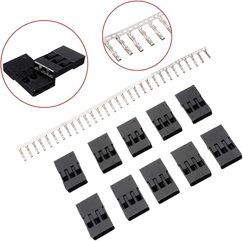 Miniatura 3 de CHENBO 620 piezas de conectores de 0100in01 pulgadas cable de puente de alambre cabecera conector de alojamiento kit de surtido de carcasa macho