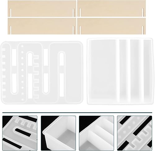 Miniatura 7 de 1 juego de moldes de estante de exhibición DIY para aretes, moldes de silicona para bricolaje, herramientas de bricolaje, organizador de joyas,