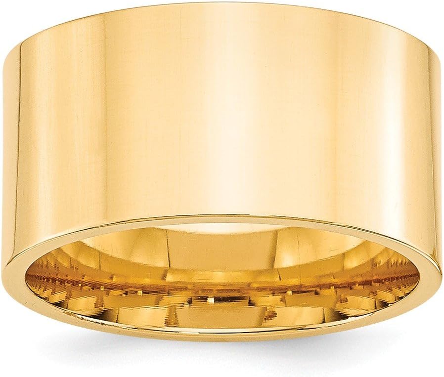 BillyTheTree Jewelry14K Yellow Gold 12mm Standard Flat Comfort Fit Band Ring