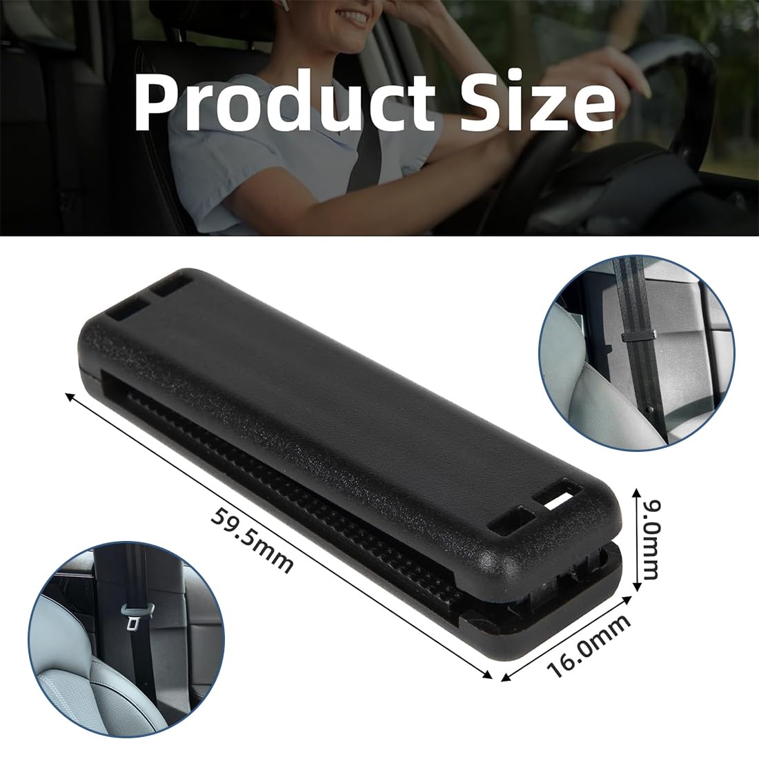 2 Unidades Universal Ajustador de Cinturon Silla, Reductor de presión para hombros y cuello, Soporte de Cinturon Silla, Asiento de Coche cinturón de Seguridad Ajustador niños Cinturones de retención