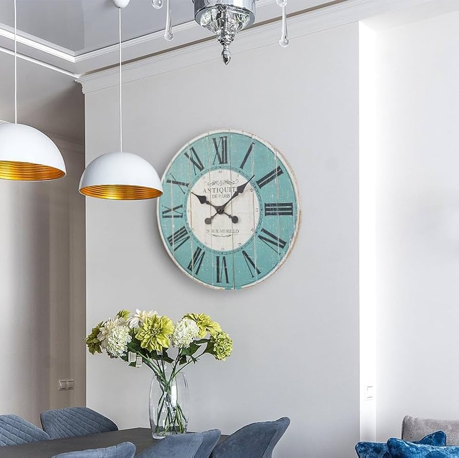 Amazon.co.jp: Synovana Antiquite de Paris 木製壁掛け時計