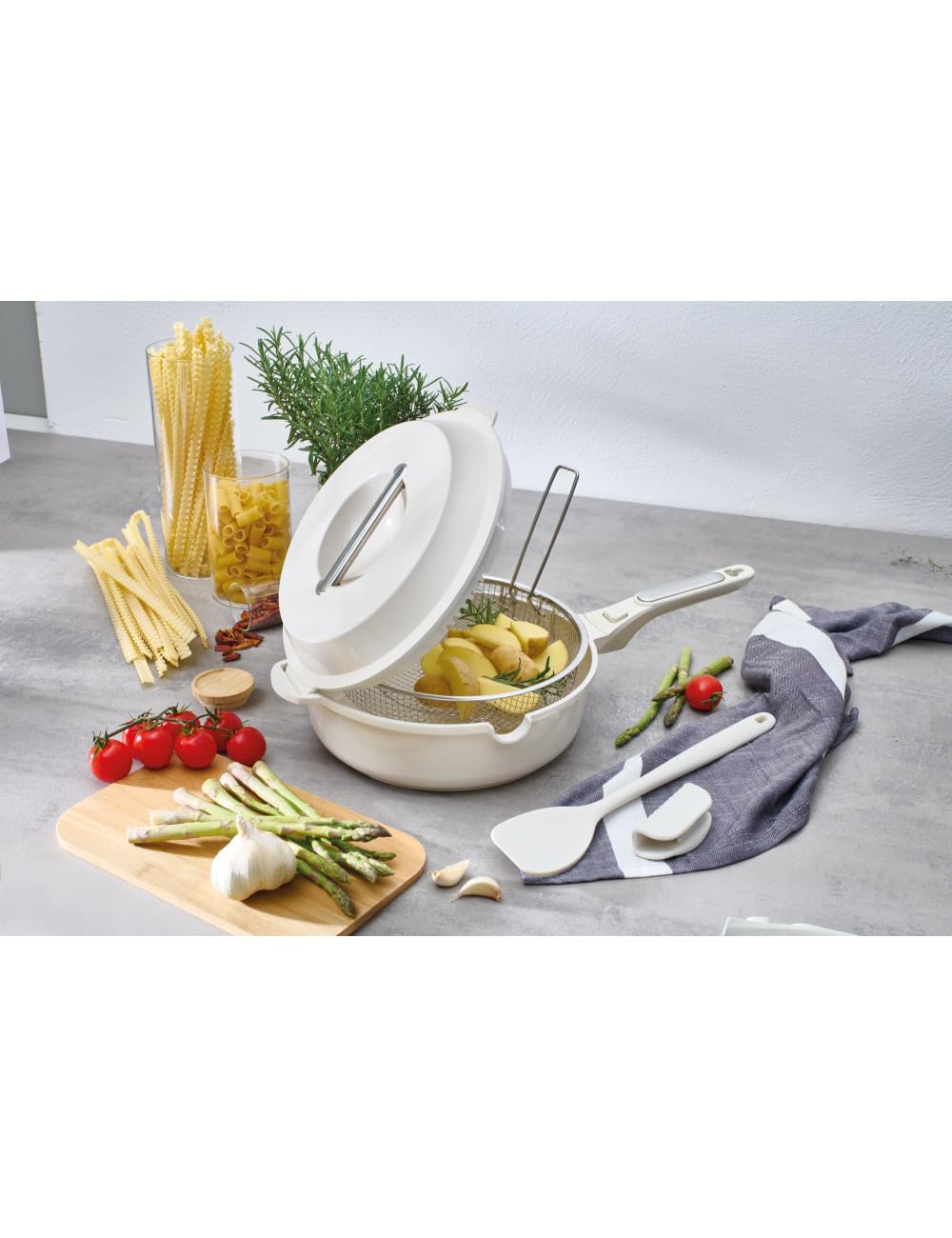 BRANDANI 51779 Pandora Tuttofare 10 in 1 Alluminio Con Rivestimento Antiaderente in Ceramica D 28x8.5h