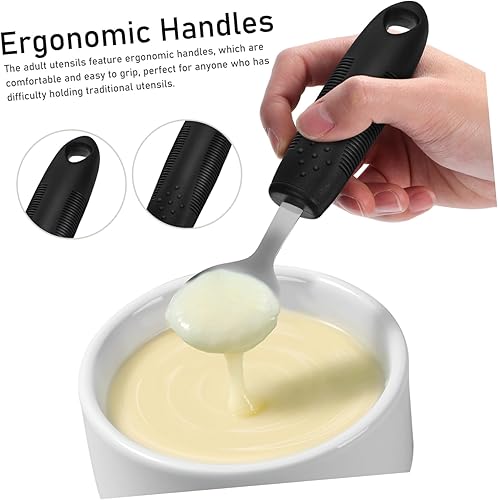 Miniatura 7 de ERINGOGO Weighted Silverware for Hand Tremors Adaptive Utensils for Elderly Silverware Kitchen Utensils