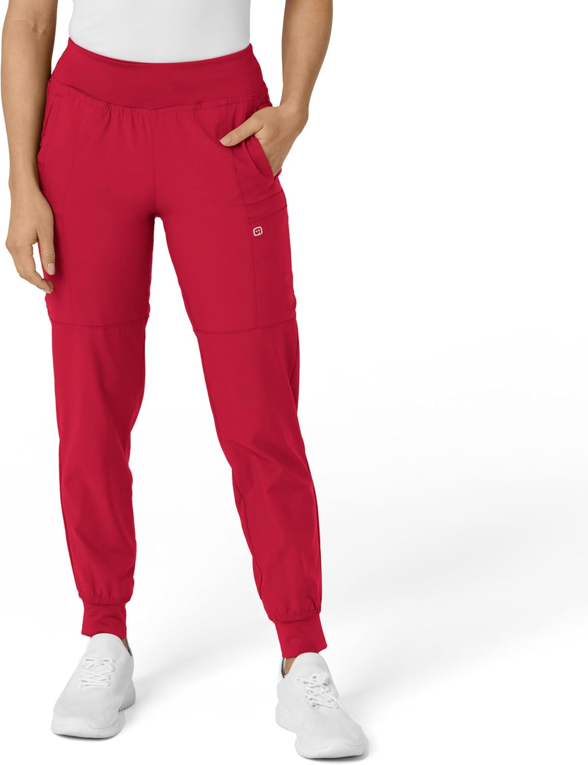 W123 Women's Comfort Waist Cargo Jogger Scrub Pant