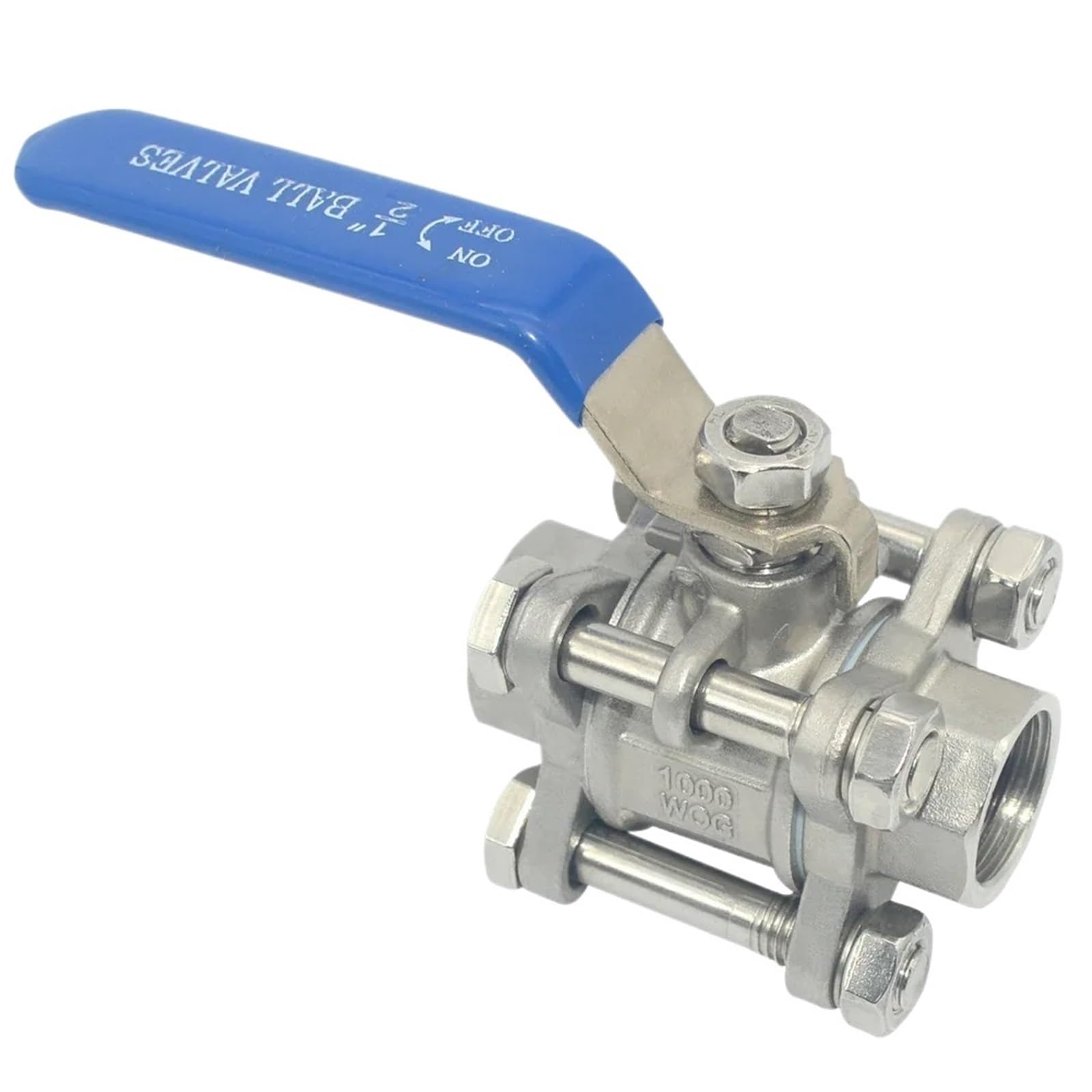 Robinet à boisseau sphérique 1/2 ou 3/4 vanne inox passage intégral BSPT