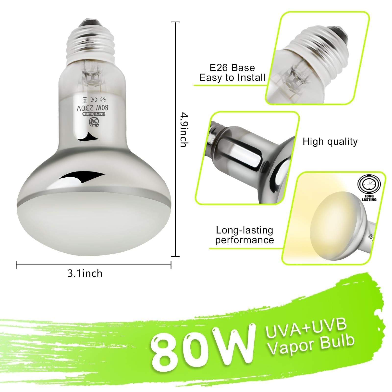 REPTI HOME Reptile UVB Lamp Bulb - Image 4