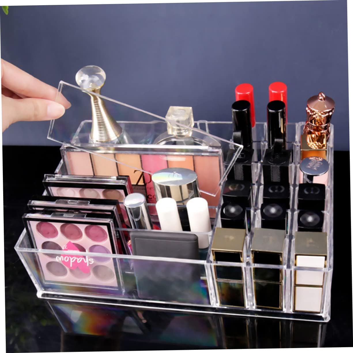 Stackable Makeup Organizer Lipstick Organizer Case Cosmetic Display Rack Sturdy Storage Box for Makeup Tools