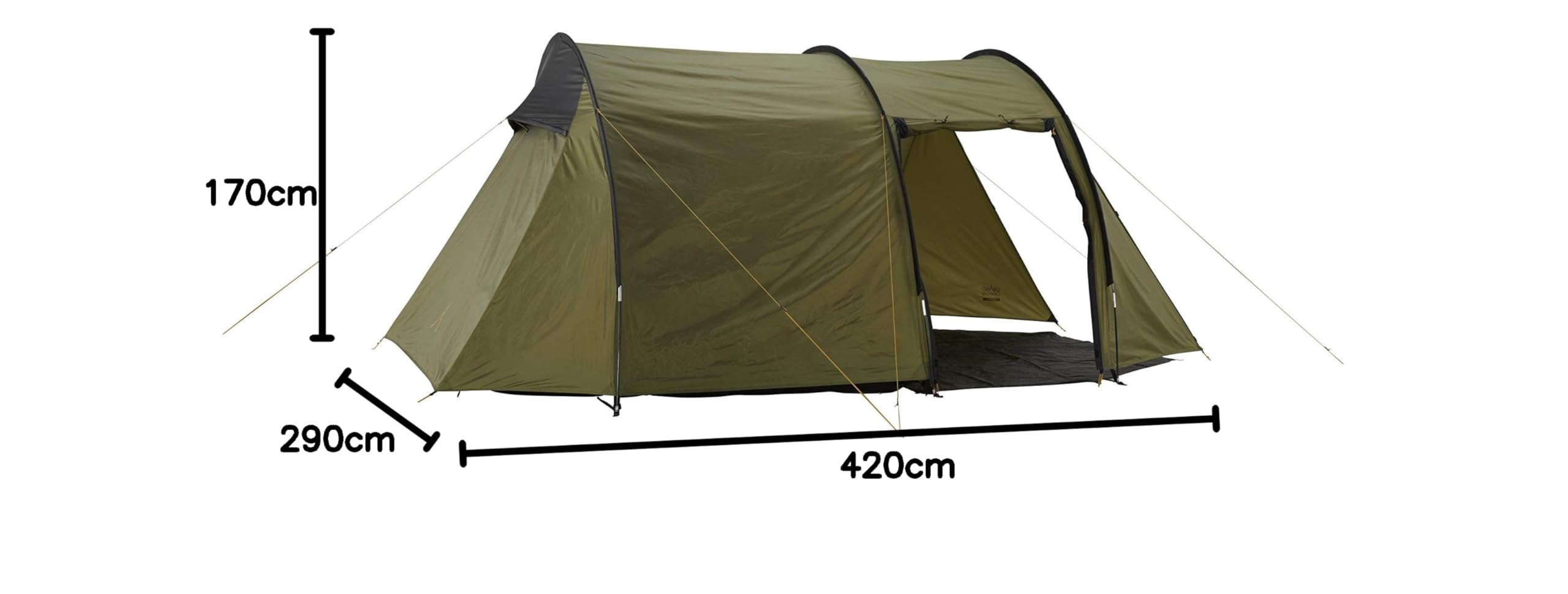 Grand Canyon Unisex – namiot tunelowy dla dorosłych Robson, oliwkowy, dla 4 osób
