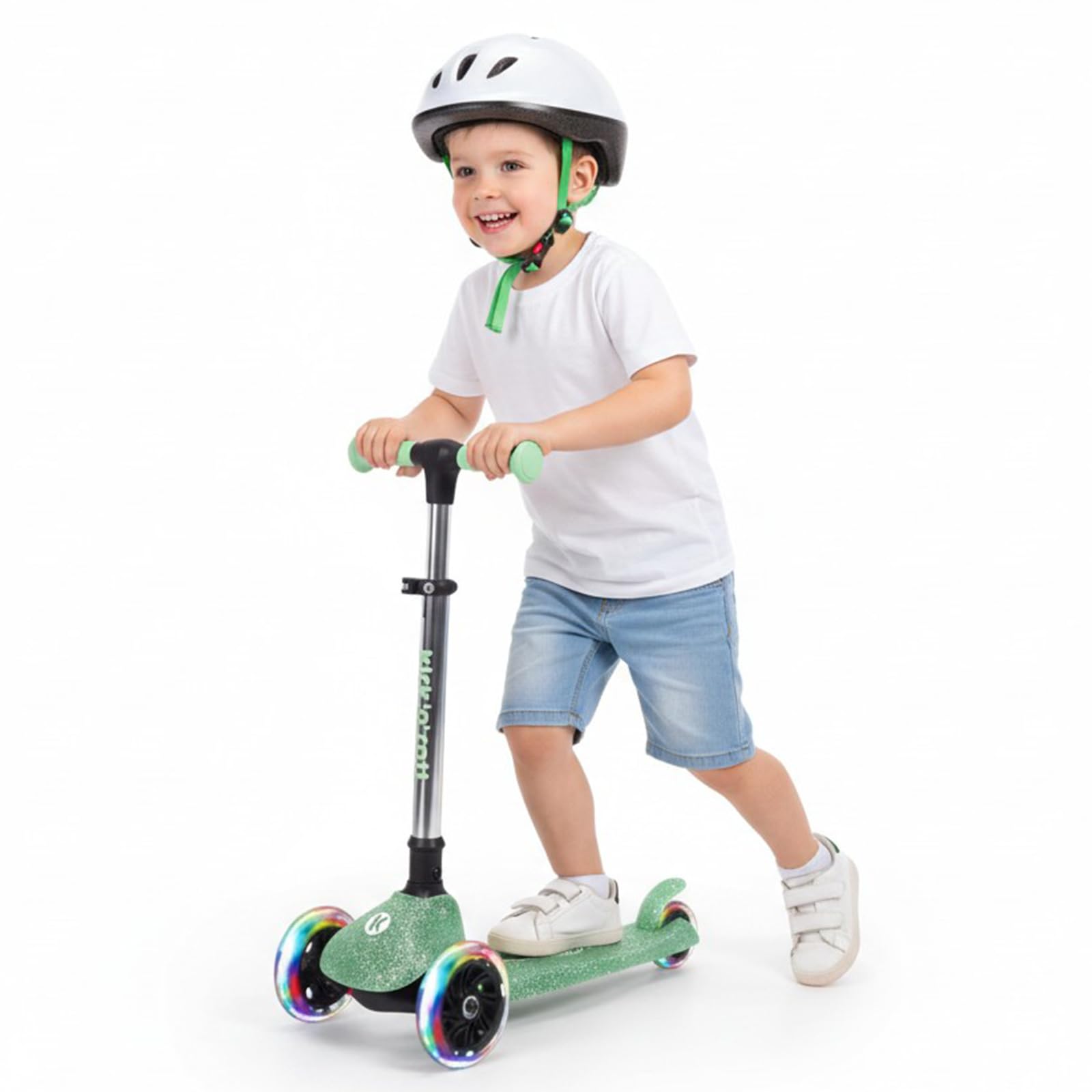 Kicknroll Toddler Scooter Light Up 3 Wheel Kids Scooters for Ages 2-8