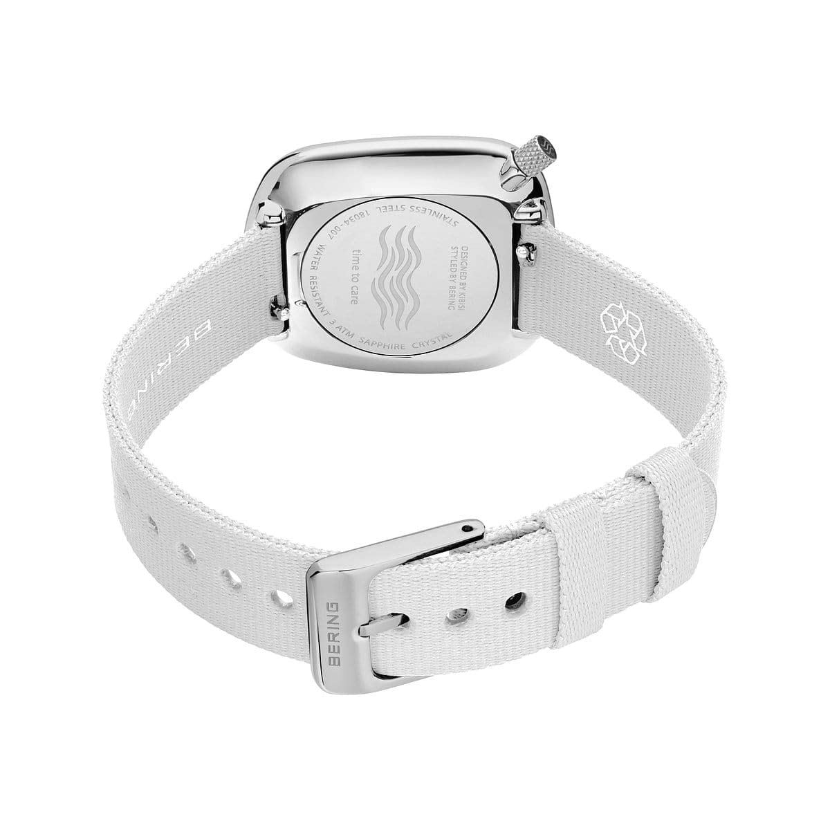 Bering Damen Quarz Uhr | Armbanduhr 34 mm Edelstahlgehäuse und Zifferblatt | Milanaisearmband | Saphierglas | 3 ATM | 18034