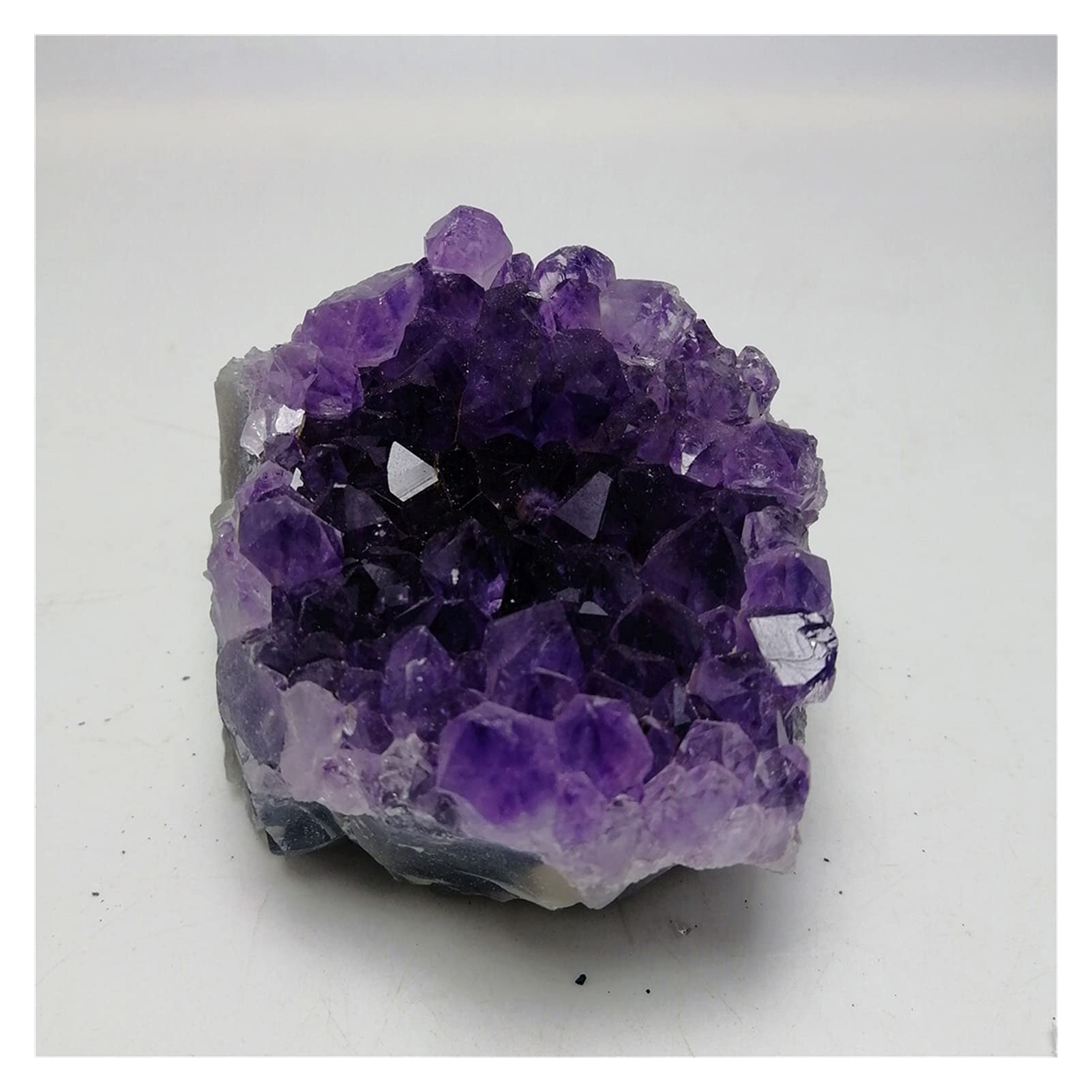 GEILSK Cristal Natural en Bruto Cúmulo de geoda de Amatista Natural Caliente Cúmulo de Amatista de geoda de Cristal de Piedra de Cuarzo púrpura for la decoración del hogar (Size : 100-200g)