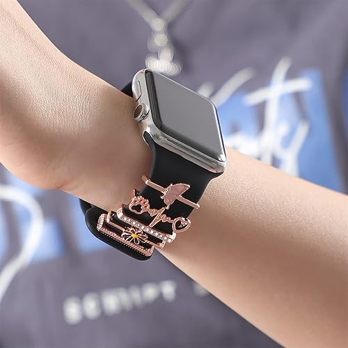 Miniatura 4 de Abalorios para Apple Watch Band de 1.575 in 1.614 in 1.732 in 1.496 in 1.772 in 1.654 in, joyería de diamantes de metal para anillo decorativo,