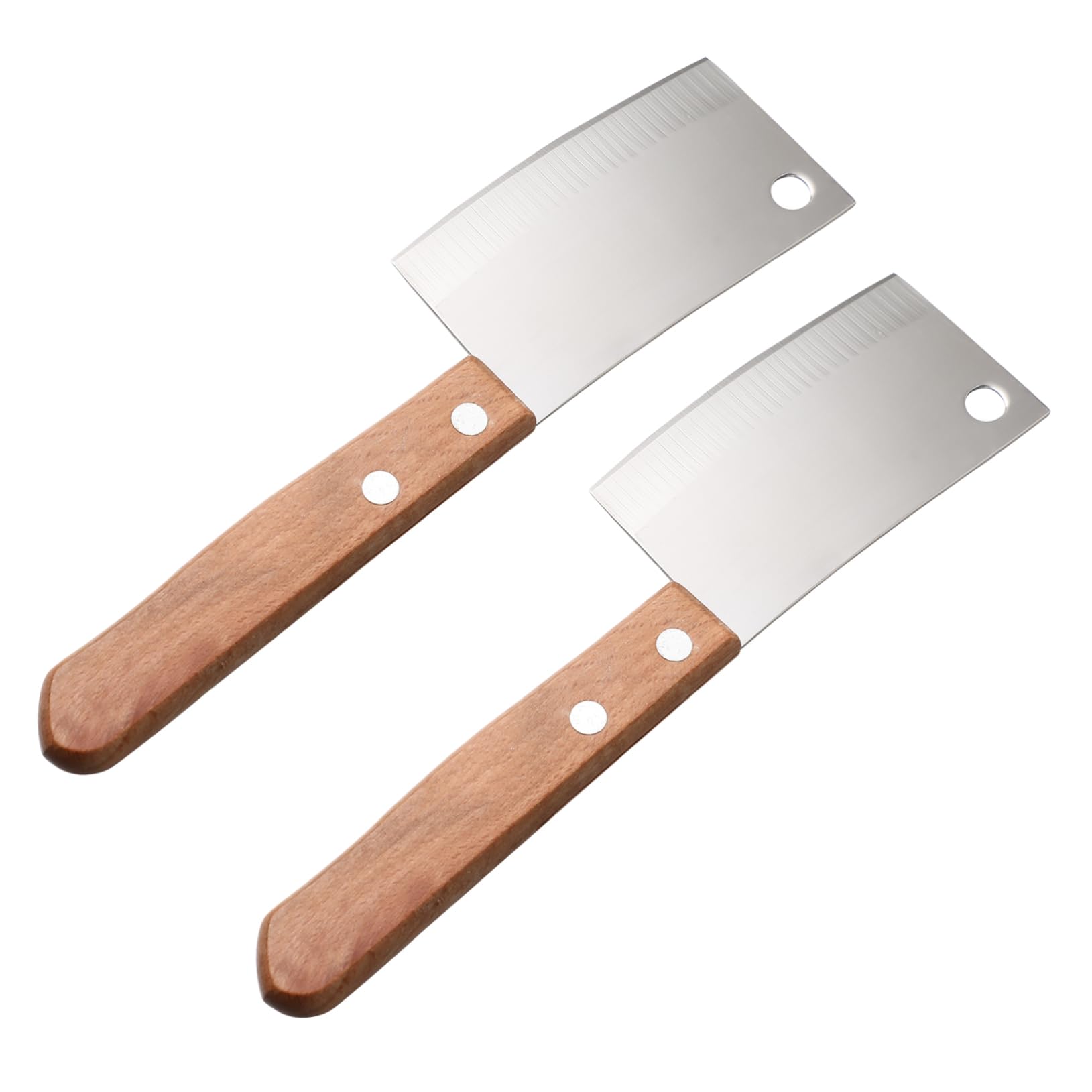 Lot de 2 Mini Couteaux Cuisine pour Pain et Fromage en Acier Inoxydable