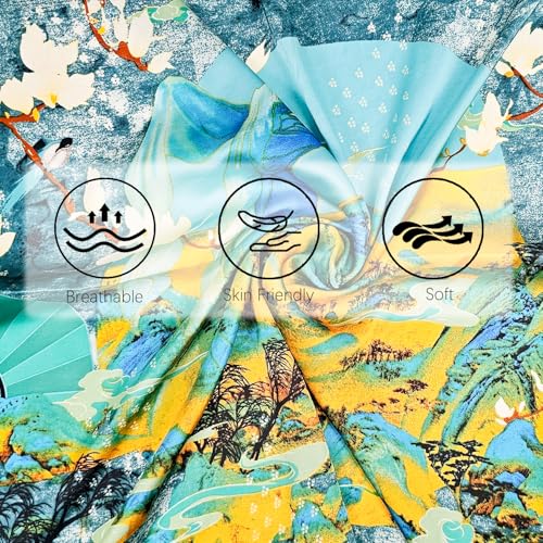 Jolbndcv Silk Satin Head Scarf, Hair Band Headband Ribbon Women's Neck Bag Purse Scarf for Hair Handbag 27.56‘’x27.56‘’4