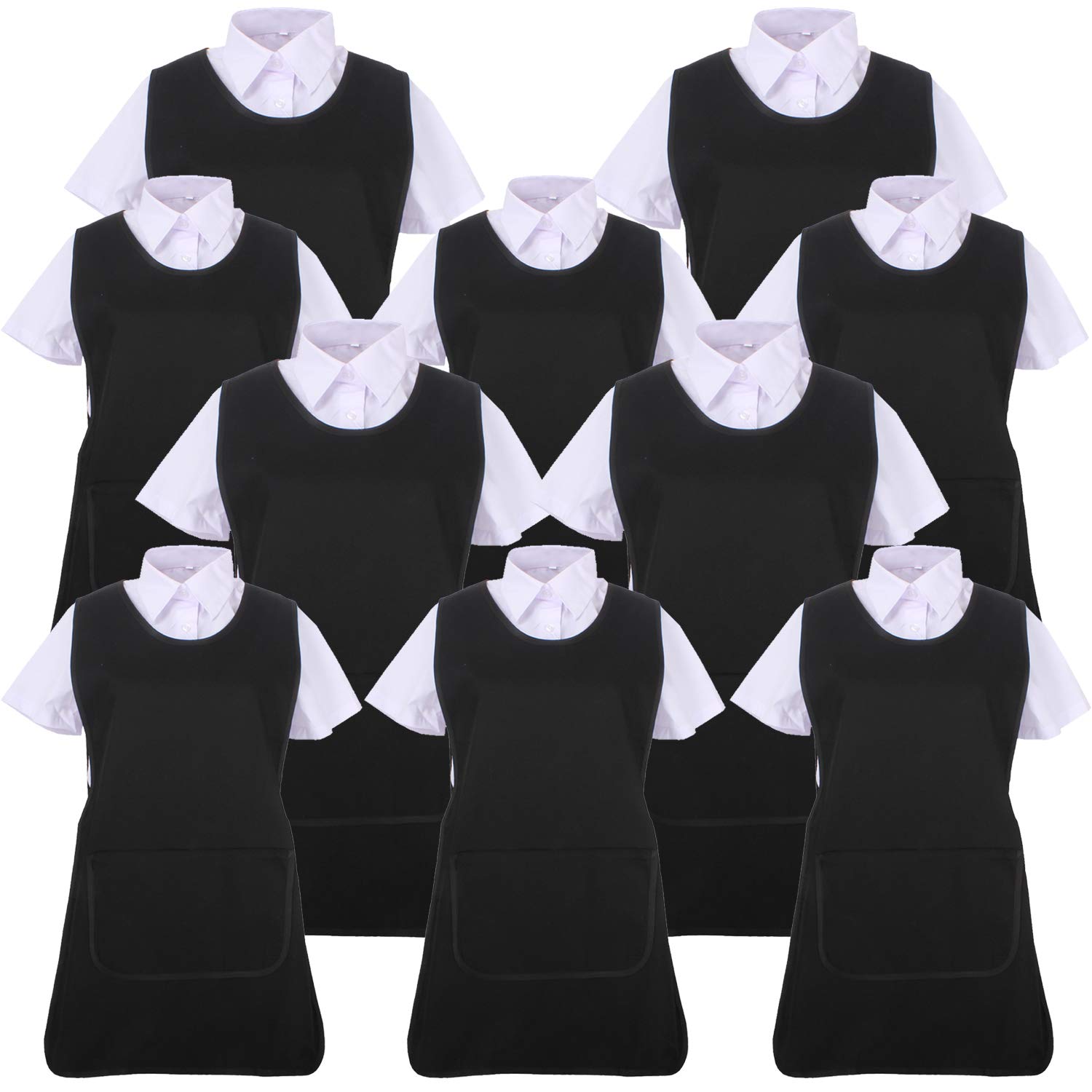 MISEMIYA - Pack*10 Pcs - DELANTAL LIMPIEZA UNIFORME LABORAL CLINICA MÉDICOS LIMPIEZA VETERINARIA SANITARIOS HOSTELERÍA- Ref.868