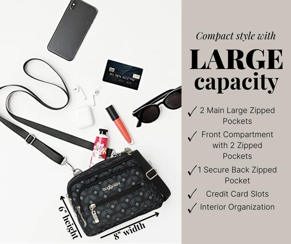 Image of Baggallini Triple Zip Bagg JAV Cross Body