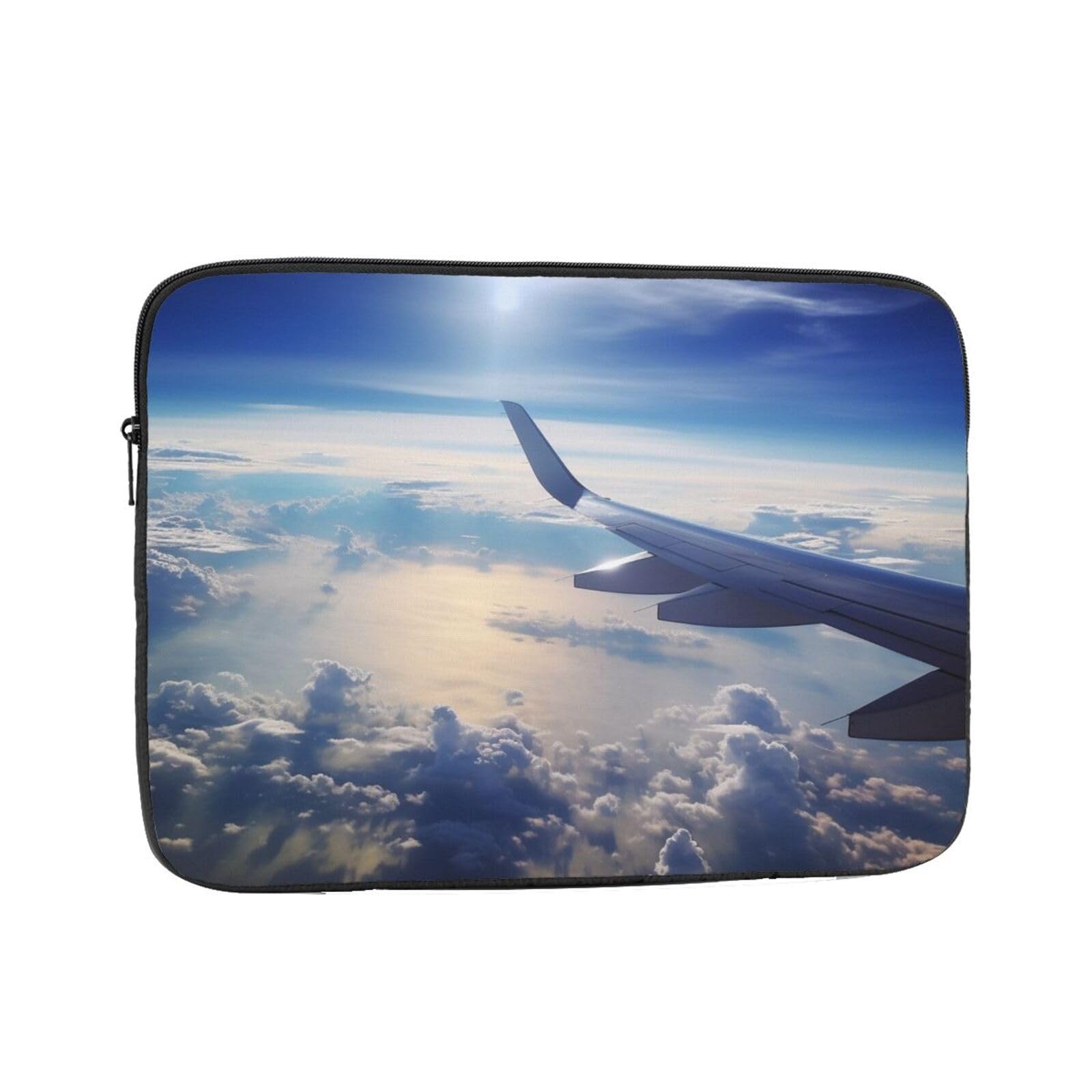 Beautiful Sky Airplane Laptop Sleeve 13 inch Shockproof Protective Computer Carrying Cover Water Resistant Computer Bag Laptop Case Briefcase Handbags
