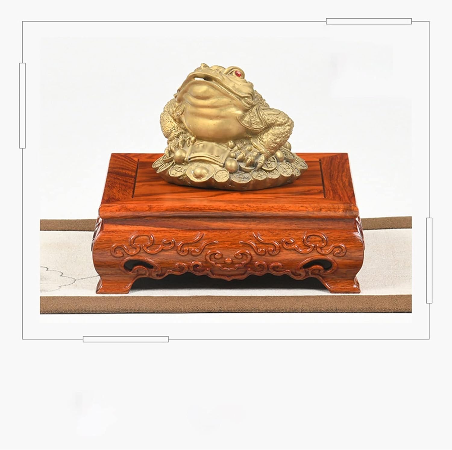 TEESONG 盆栽台座 盆栽ベース レトロ スクエア 木製 ティーポット ベース 花瓶 彫刻 仏像 装飾ベース ホーム ディスプレ