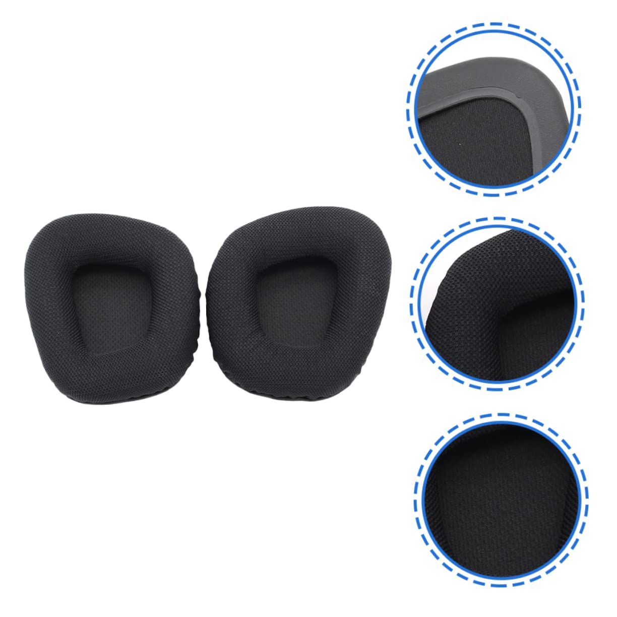 5 Paires Coussinets de Remplacement pour Casque de Mousse Compatible et Facile à Installer Noire