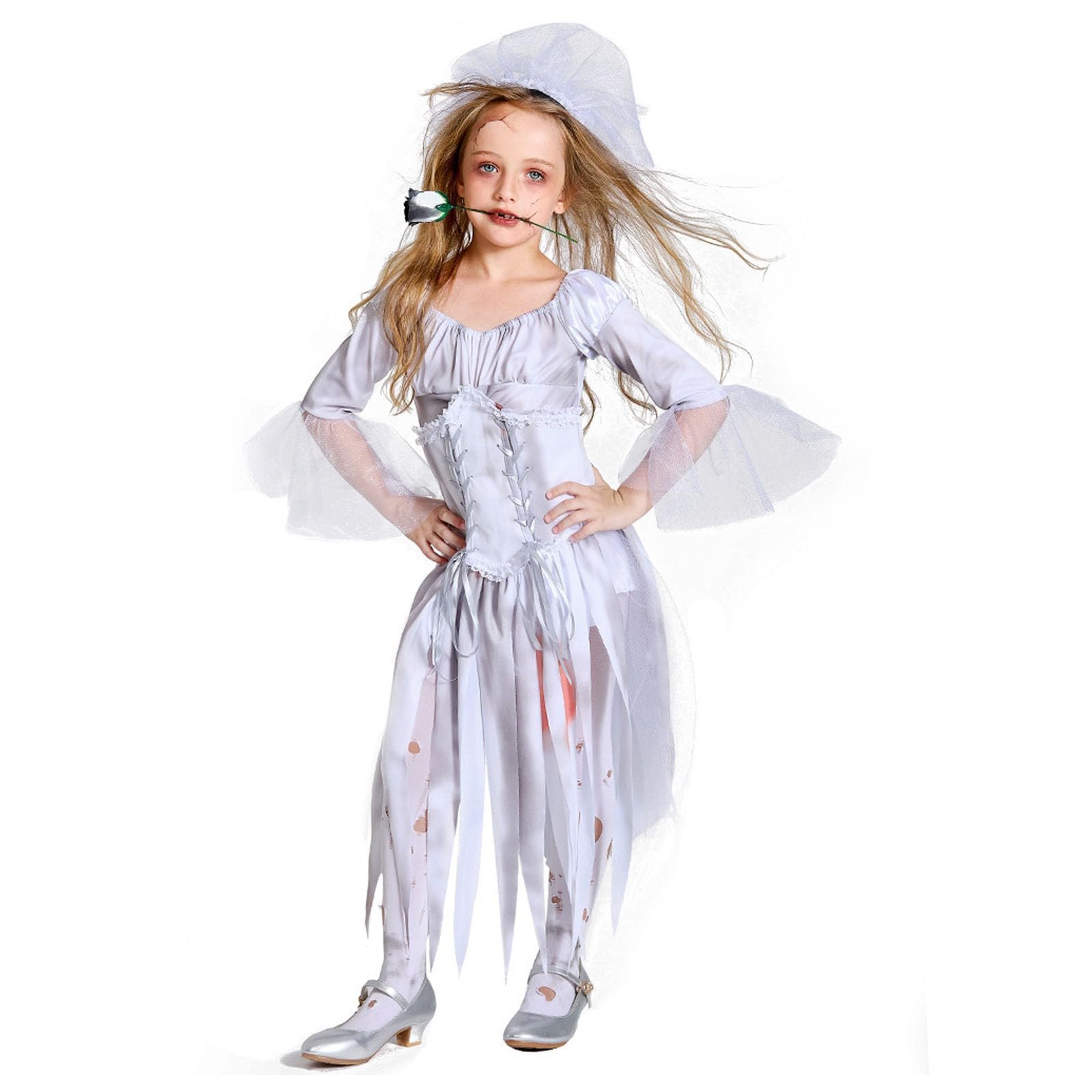 Halloween KostüM Kinder MäDchen Jungen Vampir HexenkostüM Fledermaus,Mittelalterliches Gothic Cosplay für Halloween Prinzessin Party Outfit mit Stil