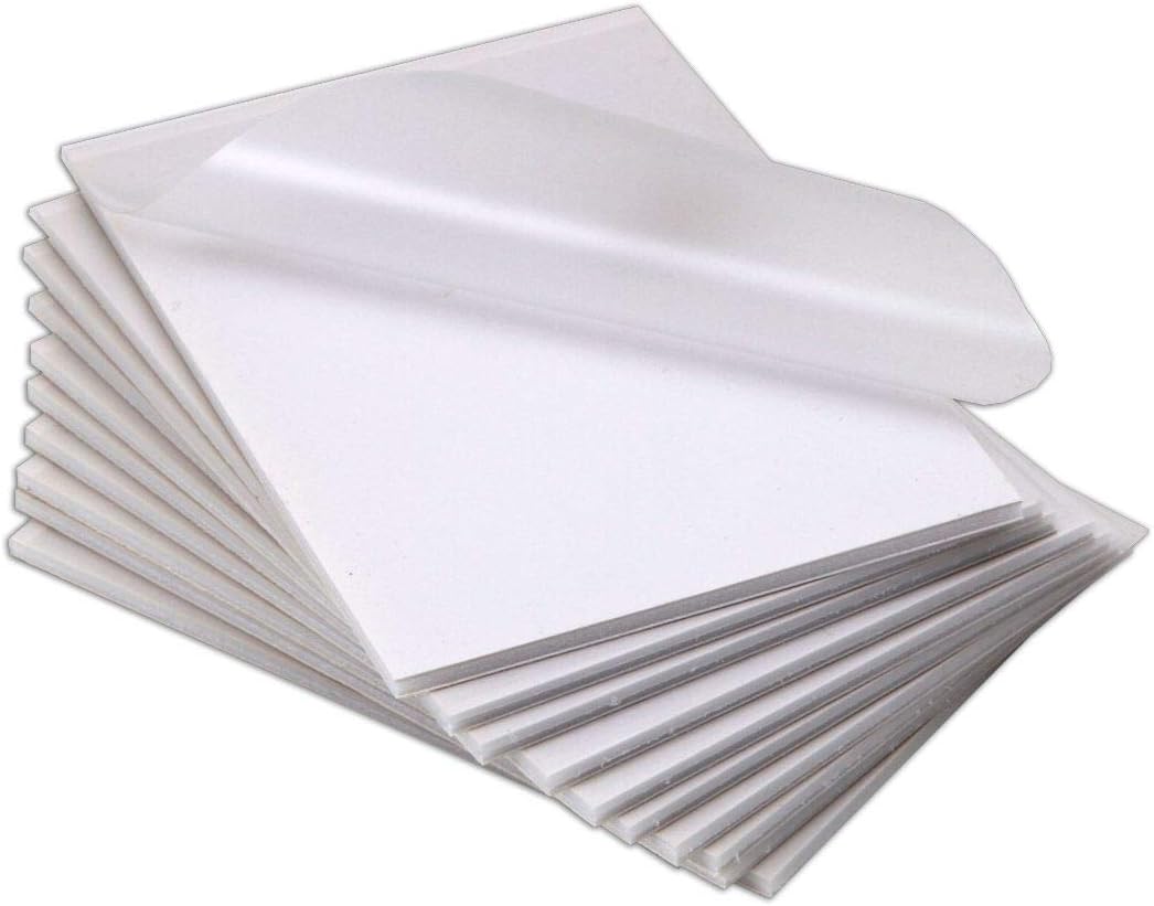 USI HeatActivated Foam Pouch Boards, White, Matte Finish