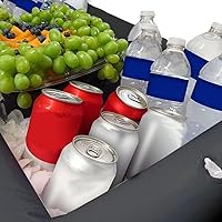 Vista 3 de Barras de servir inflables para bufé de hielo, bandejas para servir ensaladas, soporte para bebidas y alimentos, contenedores refrigerantes