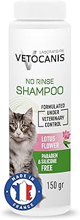 Vetocanis|Katzenshampoo|Trockenshampoo in Pulverform|Reinigt überschüssiges Sebum und Schmutz |Mit Talkum|Katzen Fellpflege|Unter Tierärztlicher Kontrolle Formuliert | Hergestellt in Frankreich | 150g product image