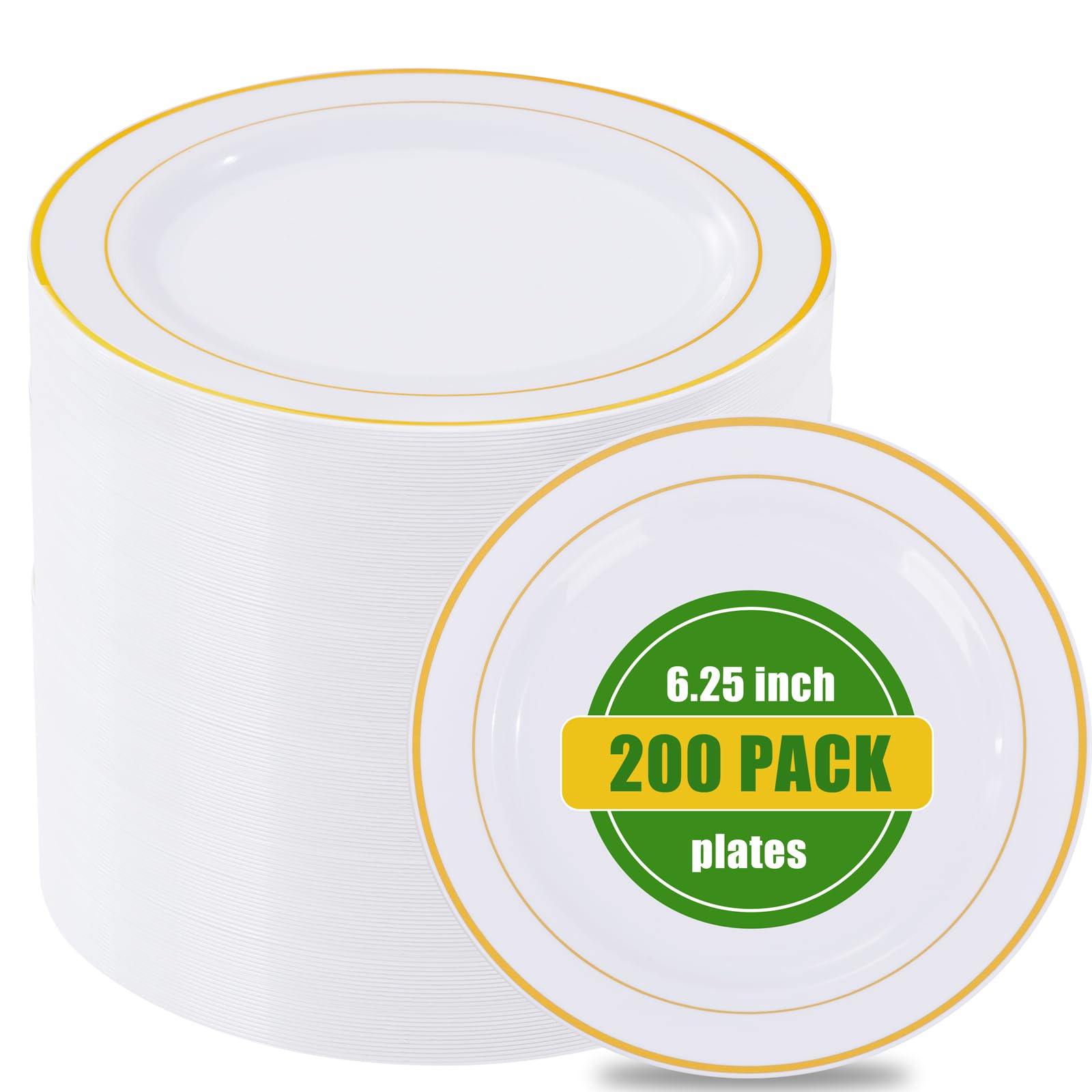 Silver Plastic Plates - 100 Pack for Parties & Events -22