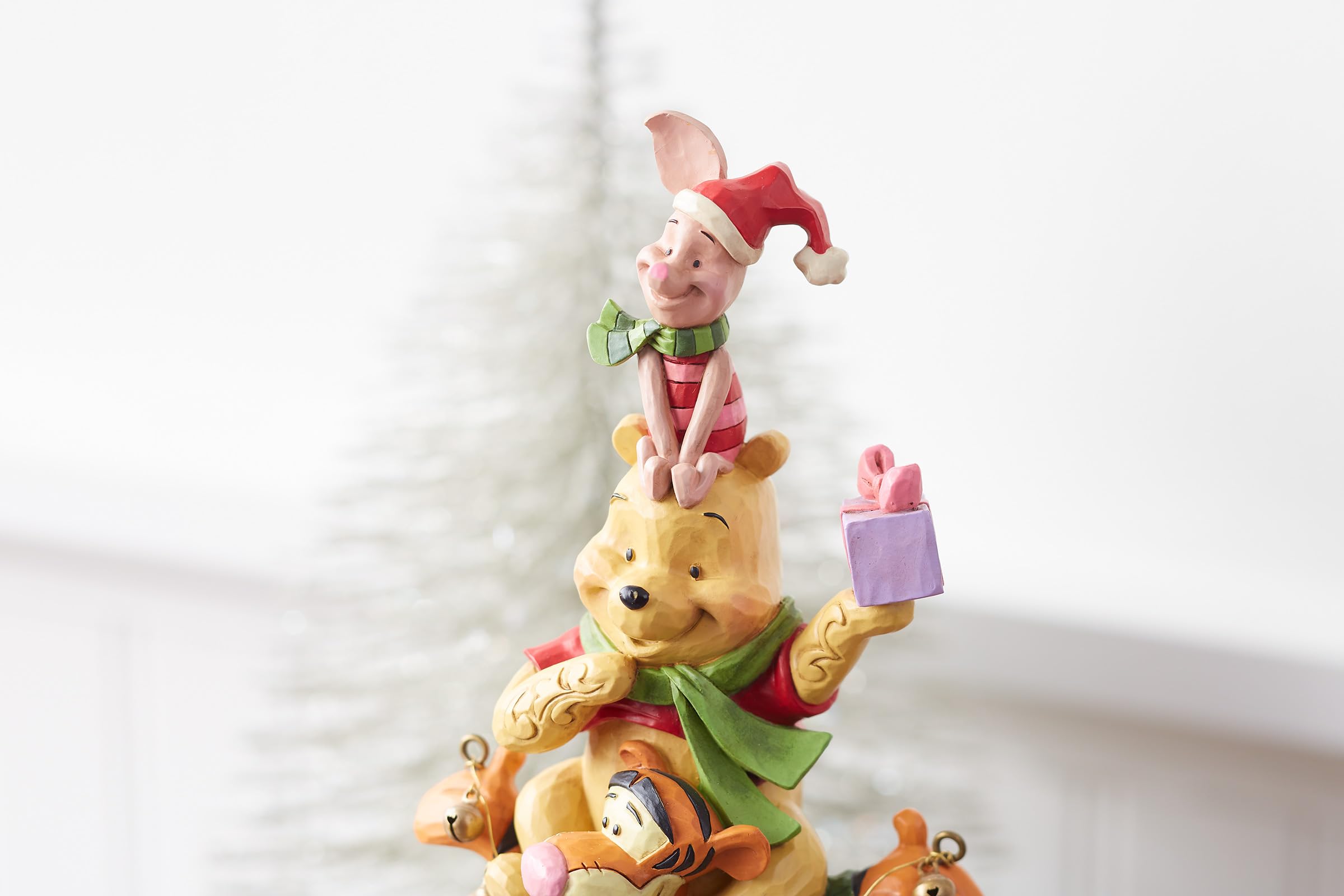 Disney Traditions Christmas Pooh Stacked figurka