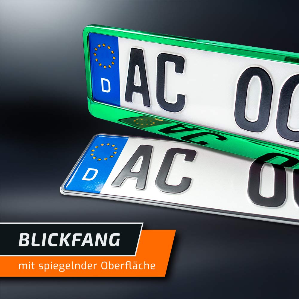 Produktbild von SchildEVO 2 Kennzeichenhalter | TÜRKIS Etallic Hochglanz | BLAU - GRÜN