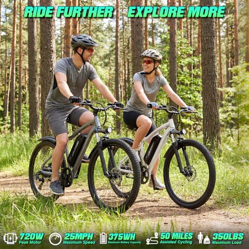 Electric Bike for Adults, 26″ Commuter Ebikes with 7-Speed
