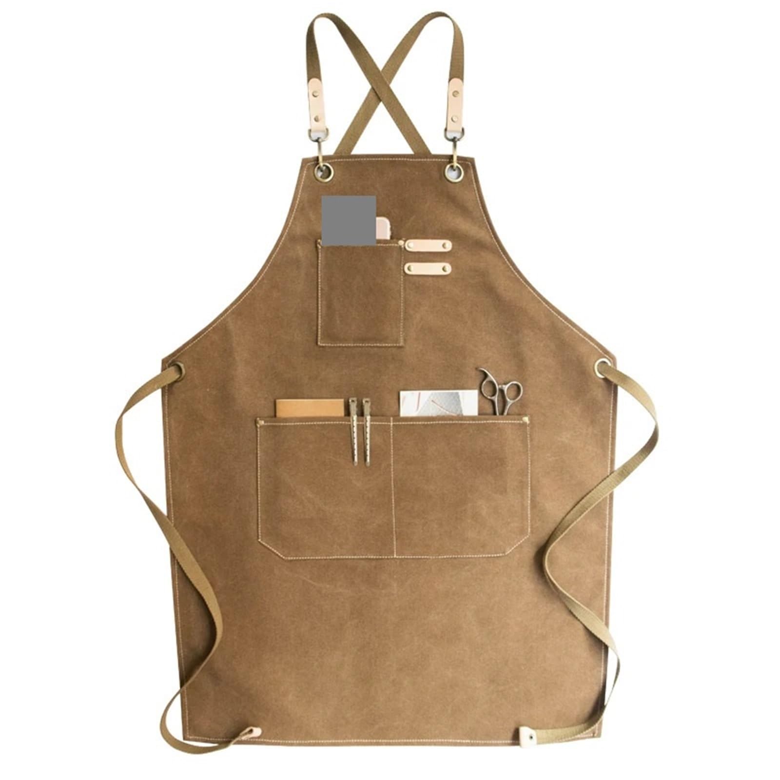 Tablier en toile cirée robuste avec croix arrière réglable Pour Bricolage