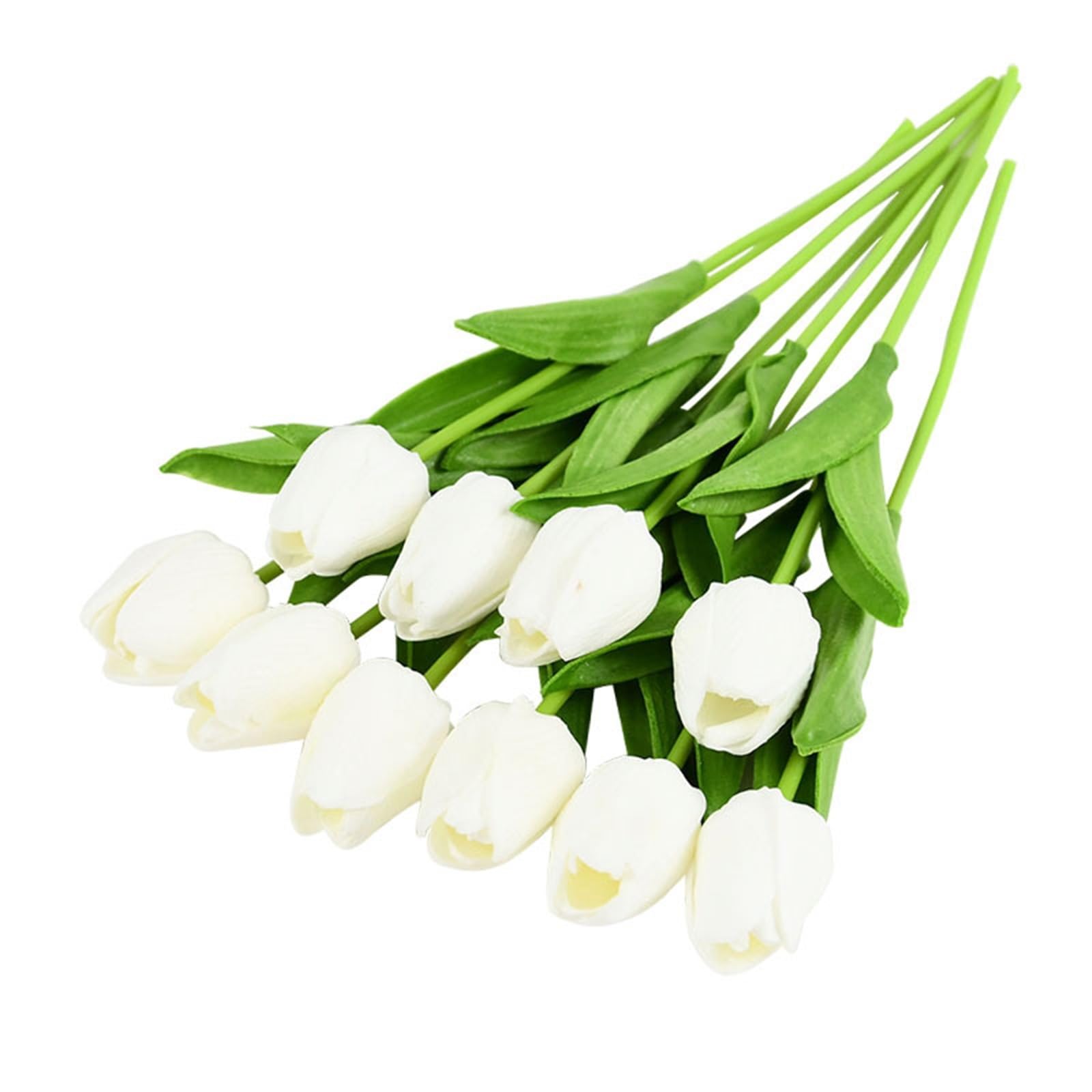 Dcrxz Artificial Flowers 10PCS Tulip Artificial Flower Real Touch Artificial Bouquet PE Fake Flower for Wedding Decoration Flowers Home Garden Decor(A)
