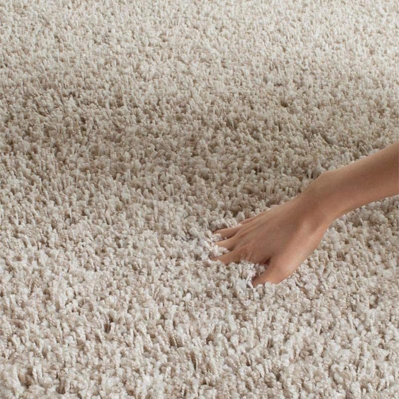 Image of Carpet for Living Room 5X7 FEET Modern Soft Shaggy Carpet Thick, Fluffy & 2 inch Pile Shag Rug for Your Kids Room, Bedroom & Livingroom (Light Beige)