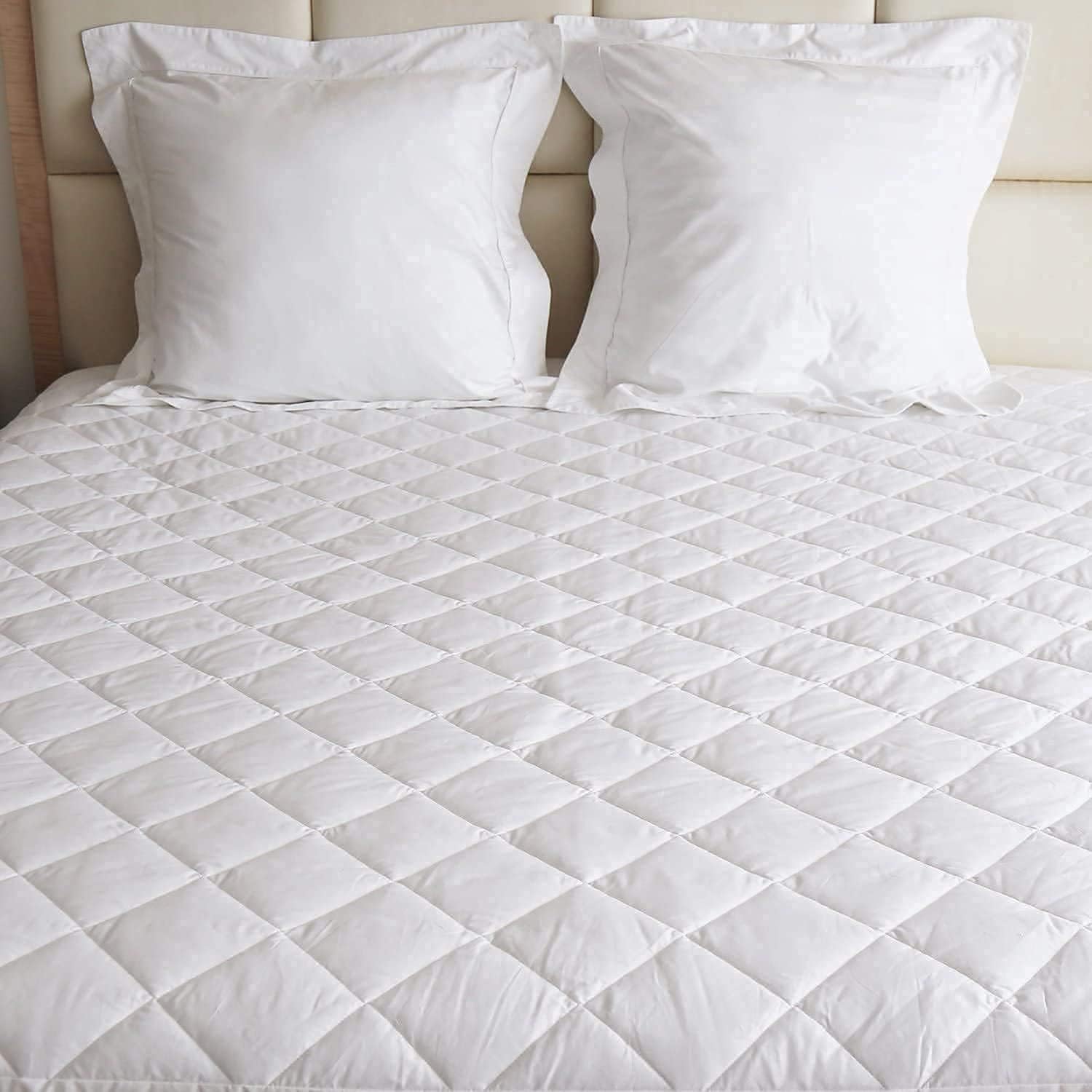 Quilted Mattress Protector King Bed Size Polycotton Cover Extra Deep