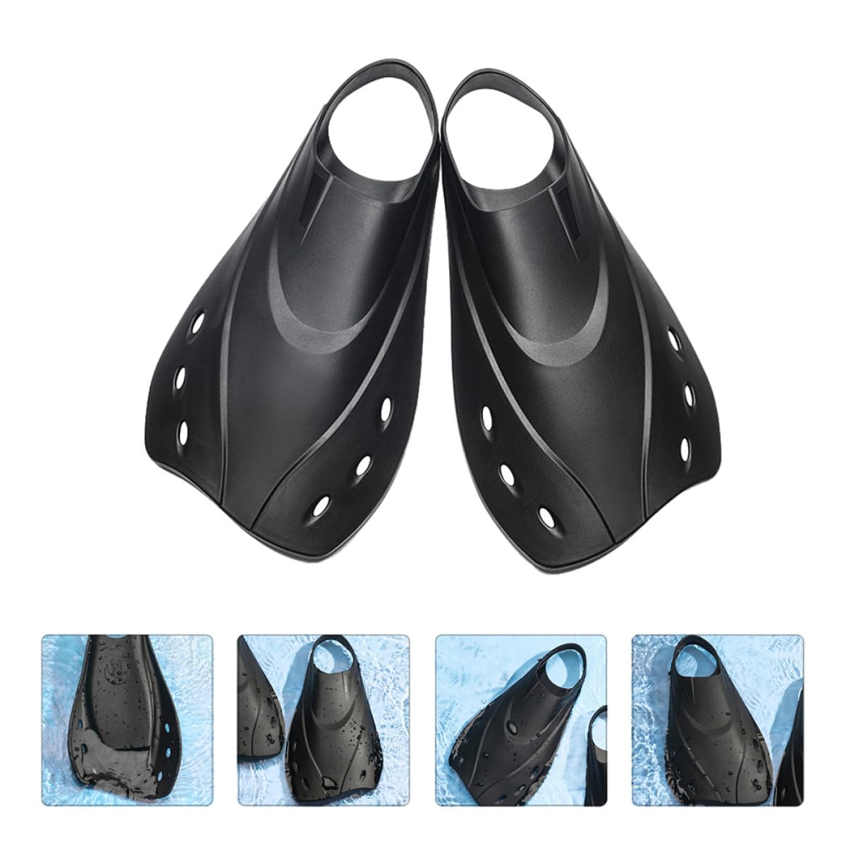 Verstellbare Kurze Schwimmflossen aus für Damen und Herren Leichte Tauchflossen für Sommerferien Flexibles Schwimmzubehör und Training Am Meer