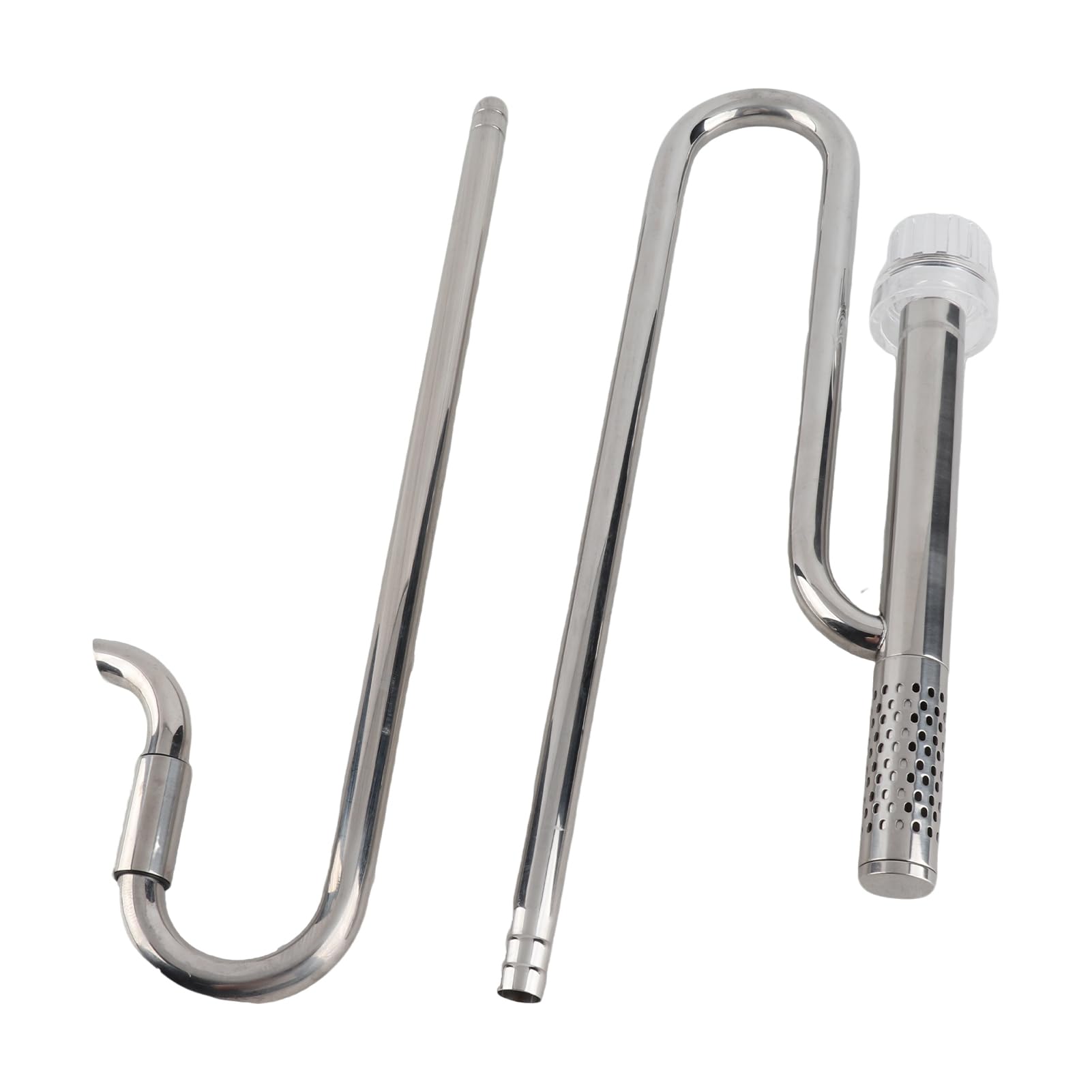 Edelstahl-Zulauf- und Ablaufrohrset, verstellbar für Aquarium Lily Pipe Oberflächenskimmer